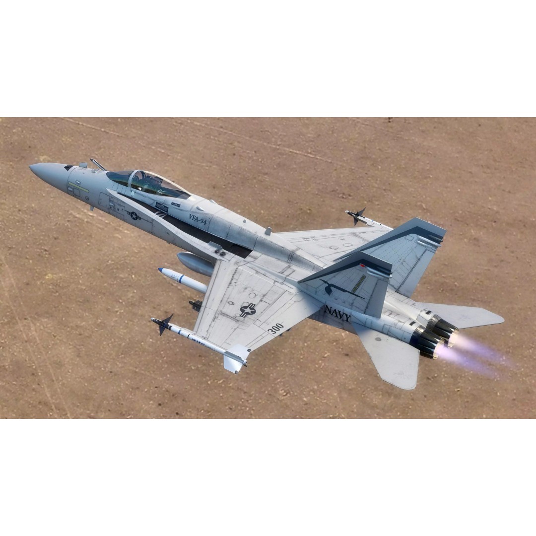 F/A 18 Hornet 3D Model – Fully Rigged Low Poly Aircraft for Animation - View 29