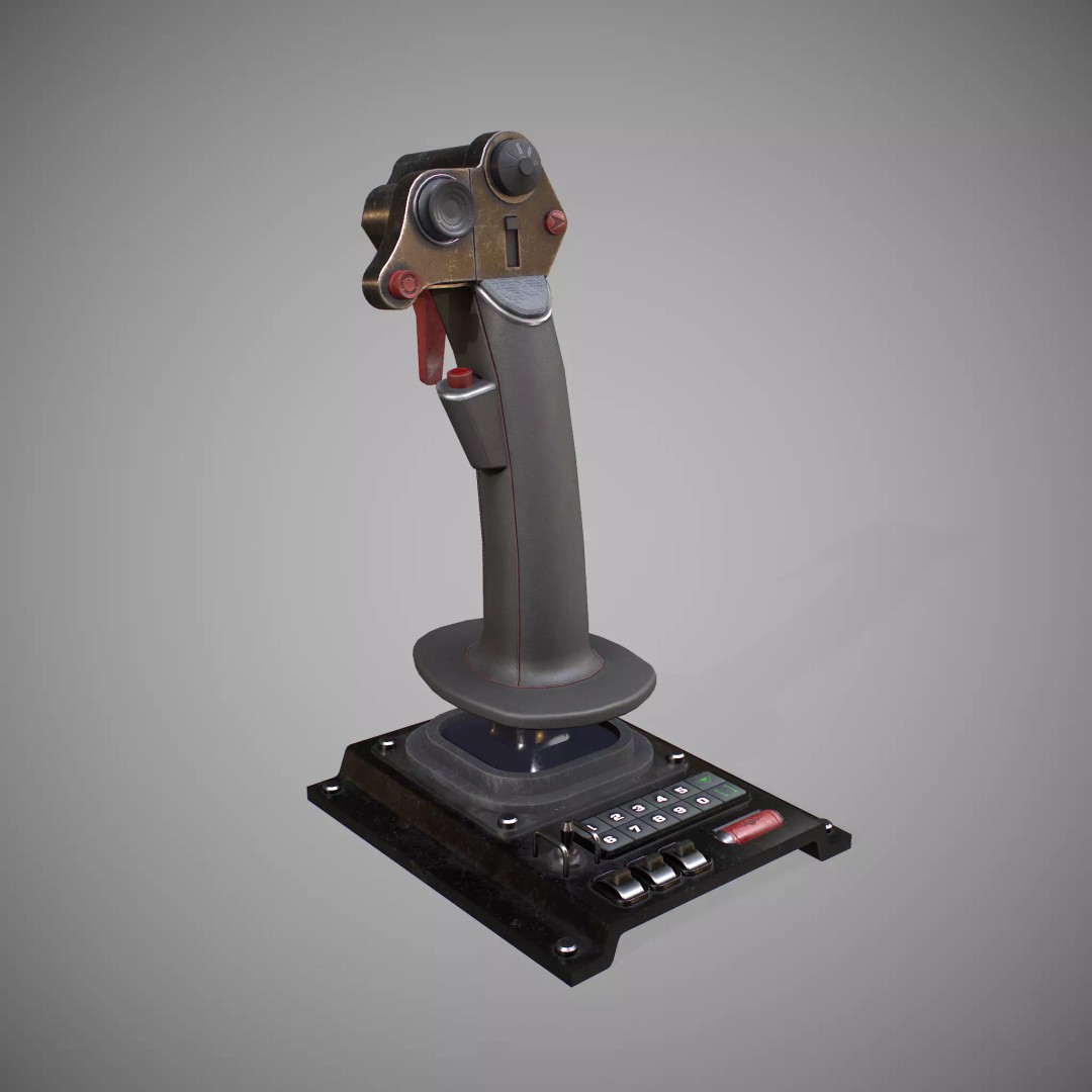 Joystick 3D Model – Photorealistic Game Asset with PBR Textures - View 2