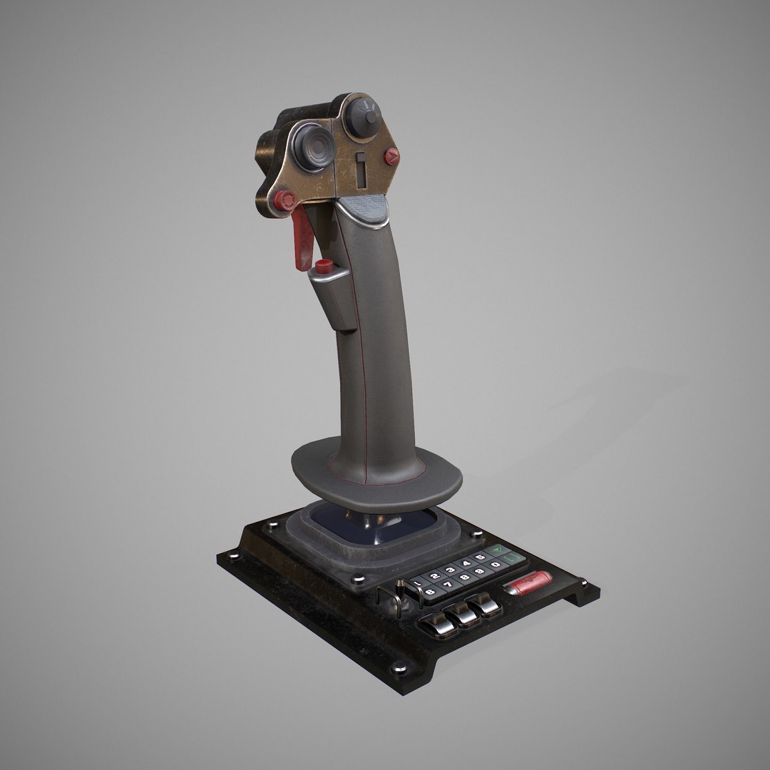 Joystick 3D Model – Photorealistic Game Asset with PBR Textures - View 3