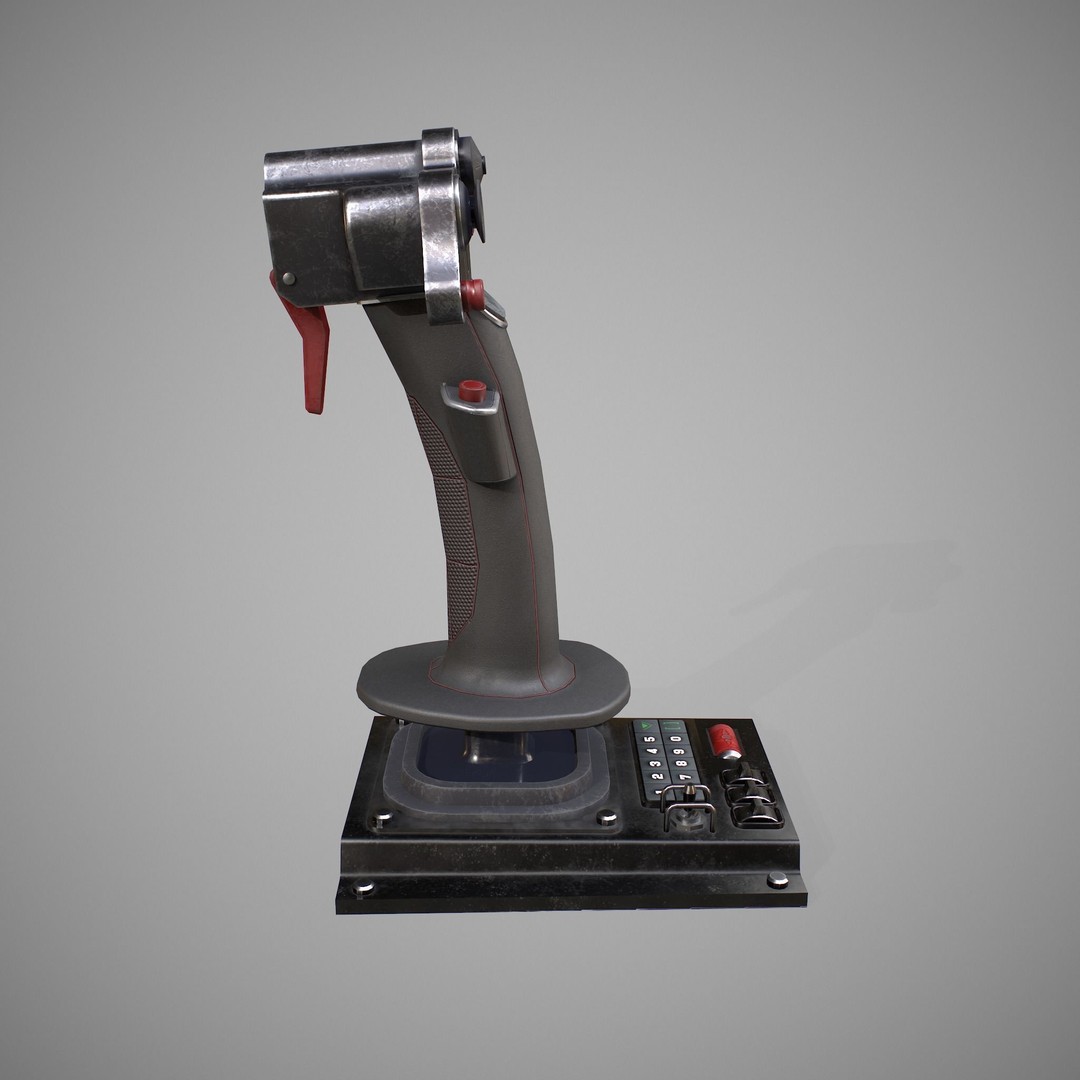 Joystick 3D Model – Photorealistic Game Asset with PBR Textures - View 7