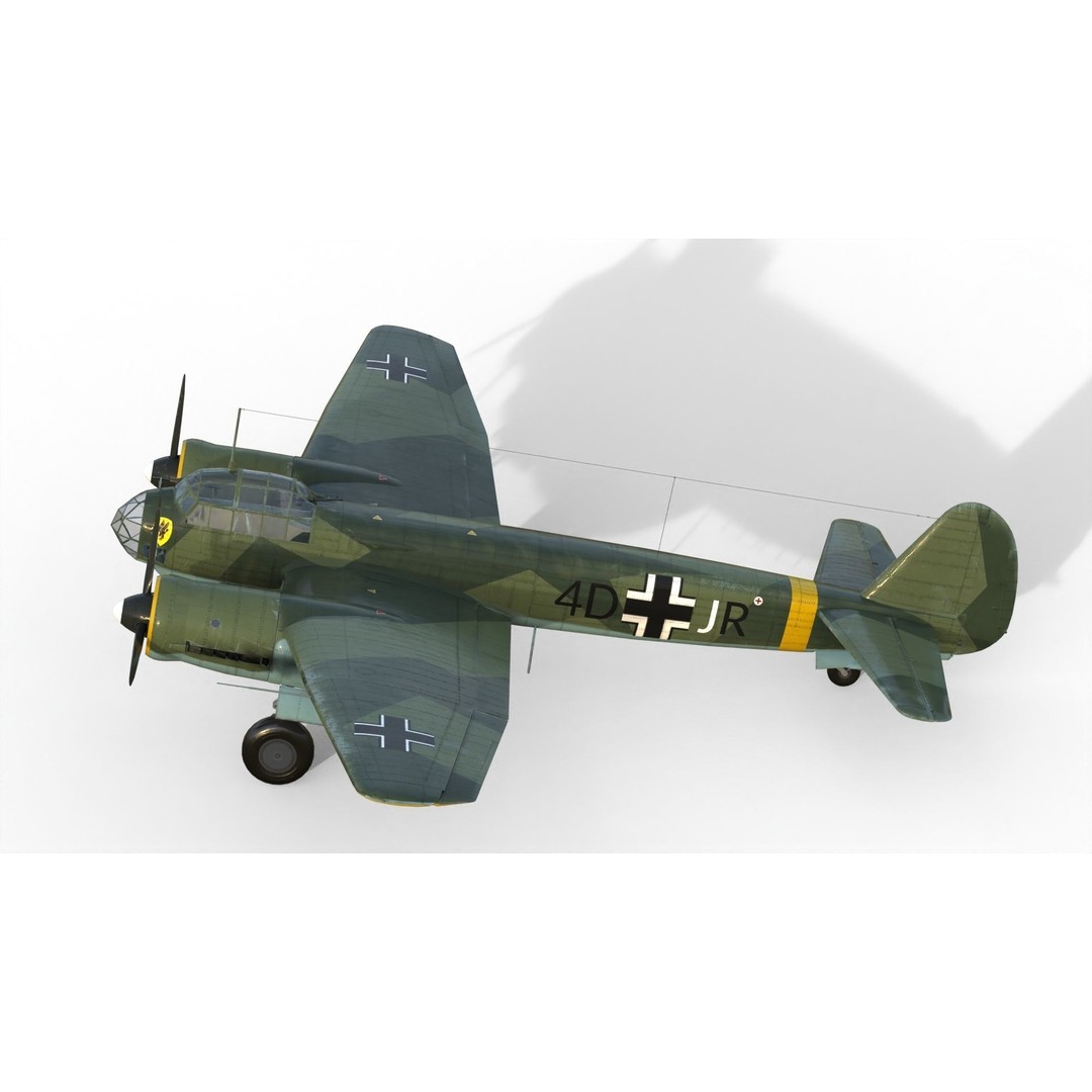 Junkers Ju 88 Bomber 3D Model – PBR Game-Ready Aircraft, FBX - View 10