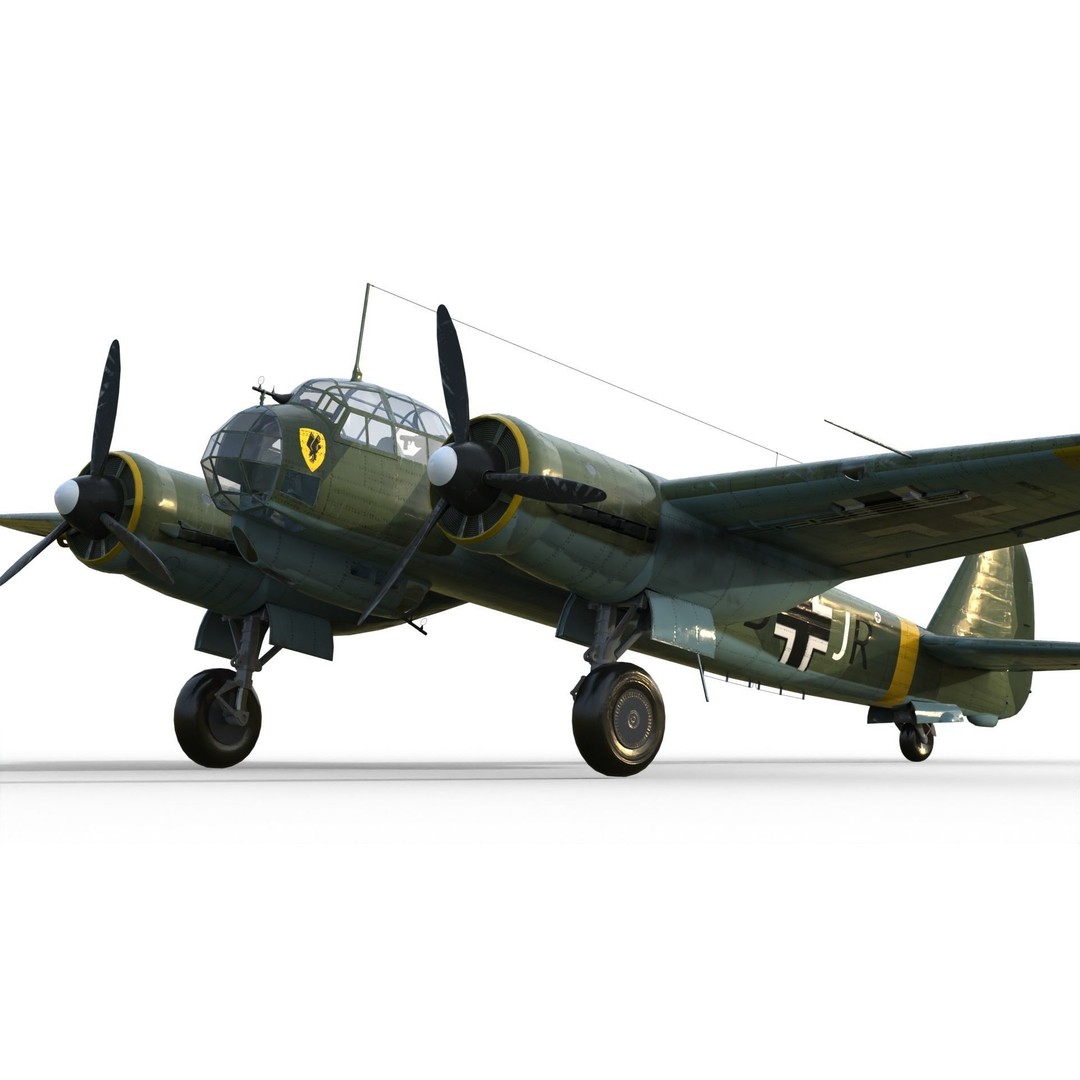 Junkers Ju 88 Bomber 3D Model – PBR Game-Ready Aircraft, FBX - View 12