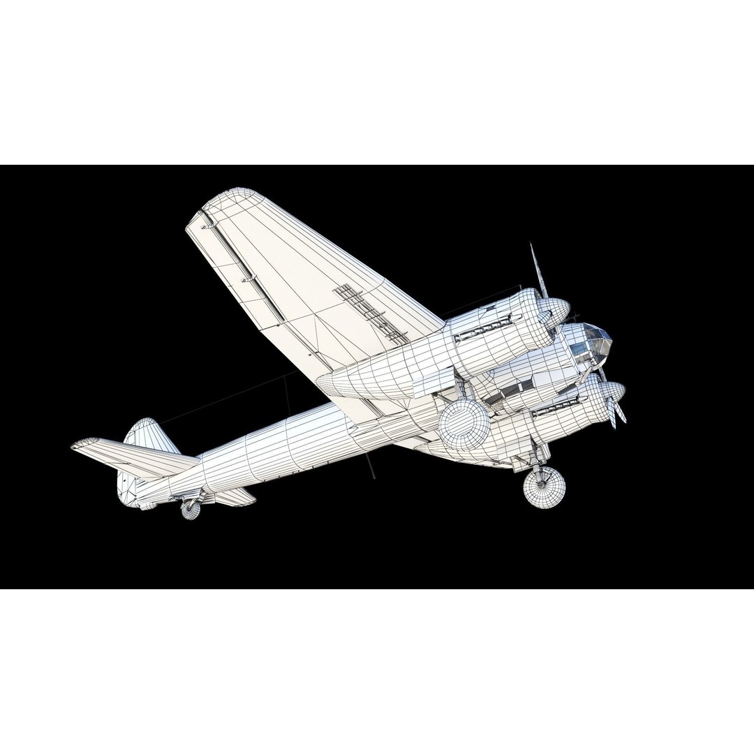 Junkers Ju 88 Bomber 3D Model – PBR Game-Ready Aircraft, FBX - View 20