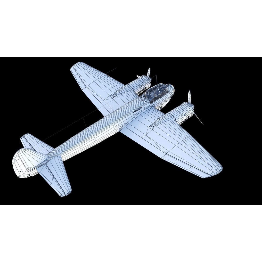 Junkers Ju 88 Bomber 3D Model – PBR Game-Ready Aircraft, FBX - View 21