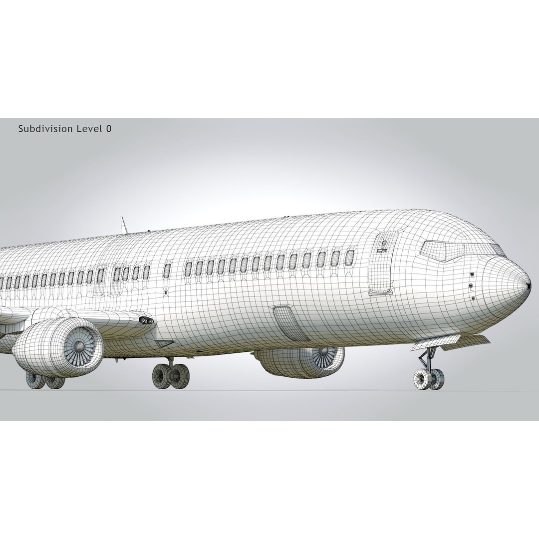 Boeing 737-800 3D Model – Low Poly Game Ready Aircraft, FBX