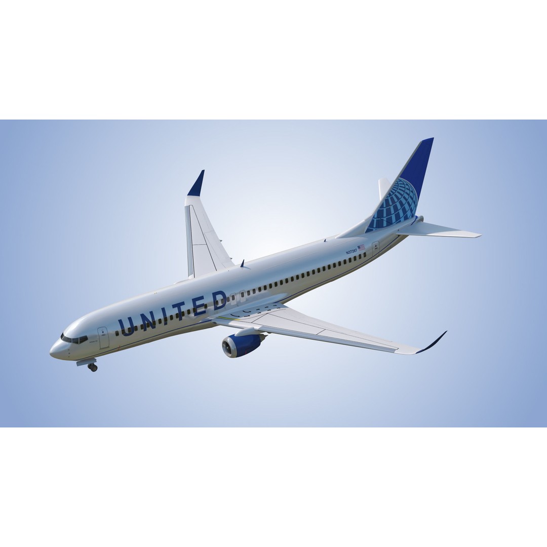 Boeing 737-800 3D Model – Low Poly Game Ready Aircraft, FBX - View 16