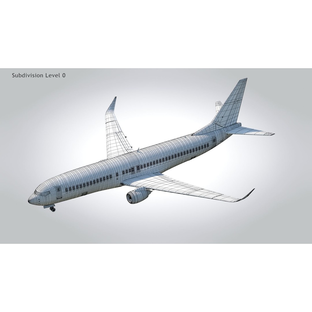 Boeing 737-800 3D Model – Low Poly Game Ready Aircraft, FBX - View 23