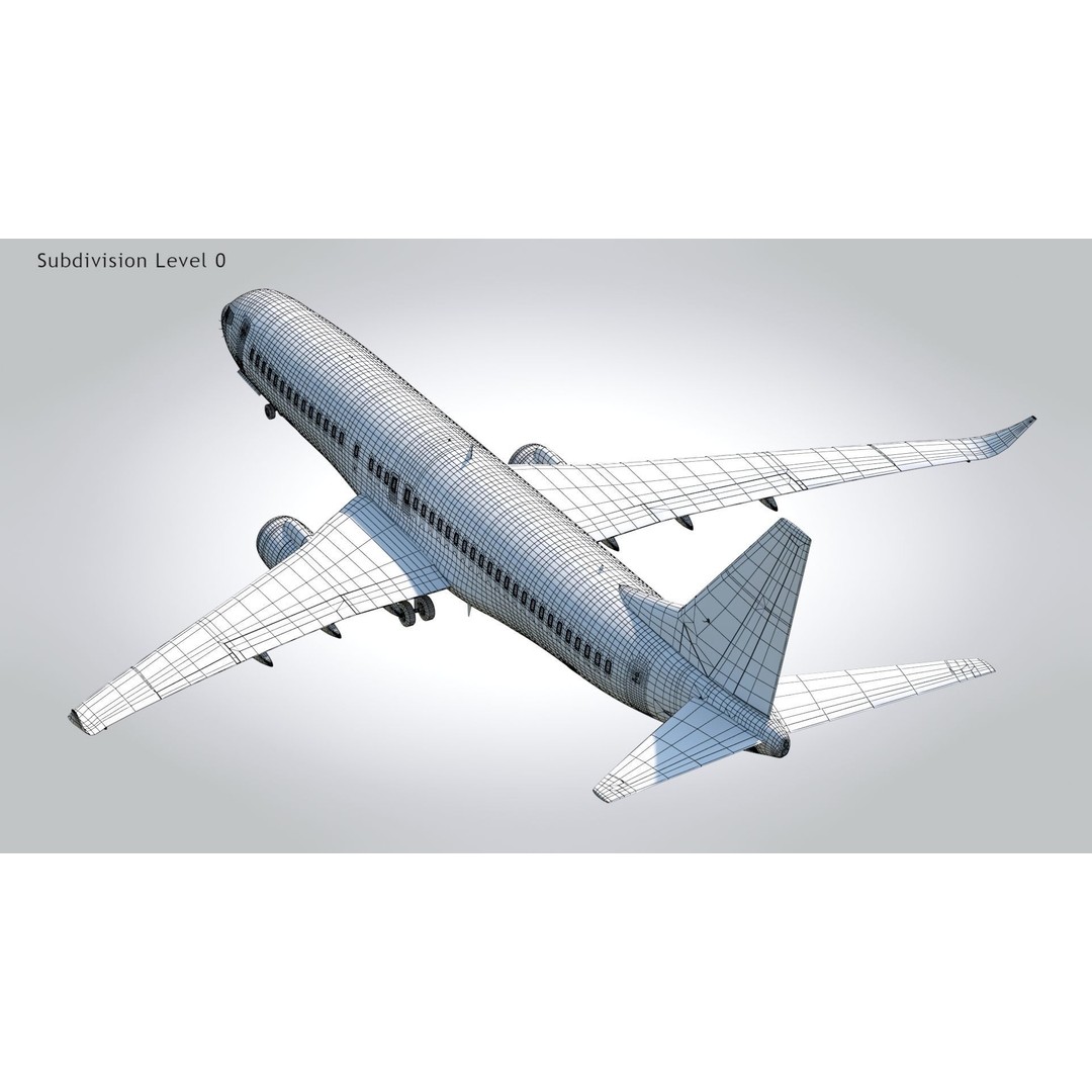 Boeing 737-800 3D Model – Low Poly Game Ready Aircraft, FBX - View 26