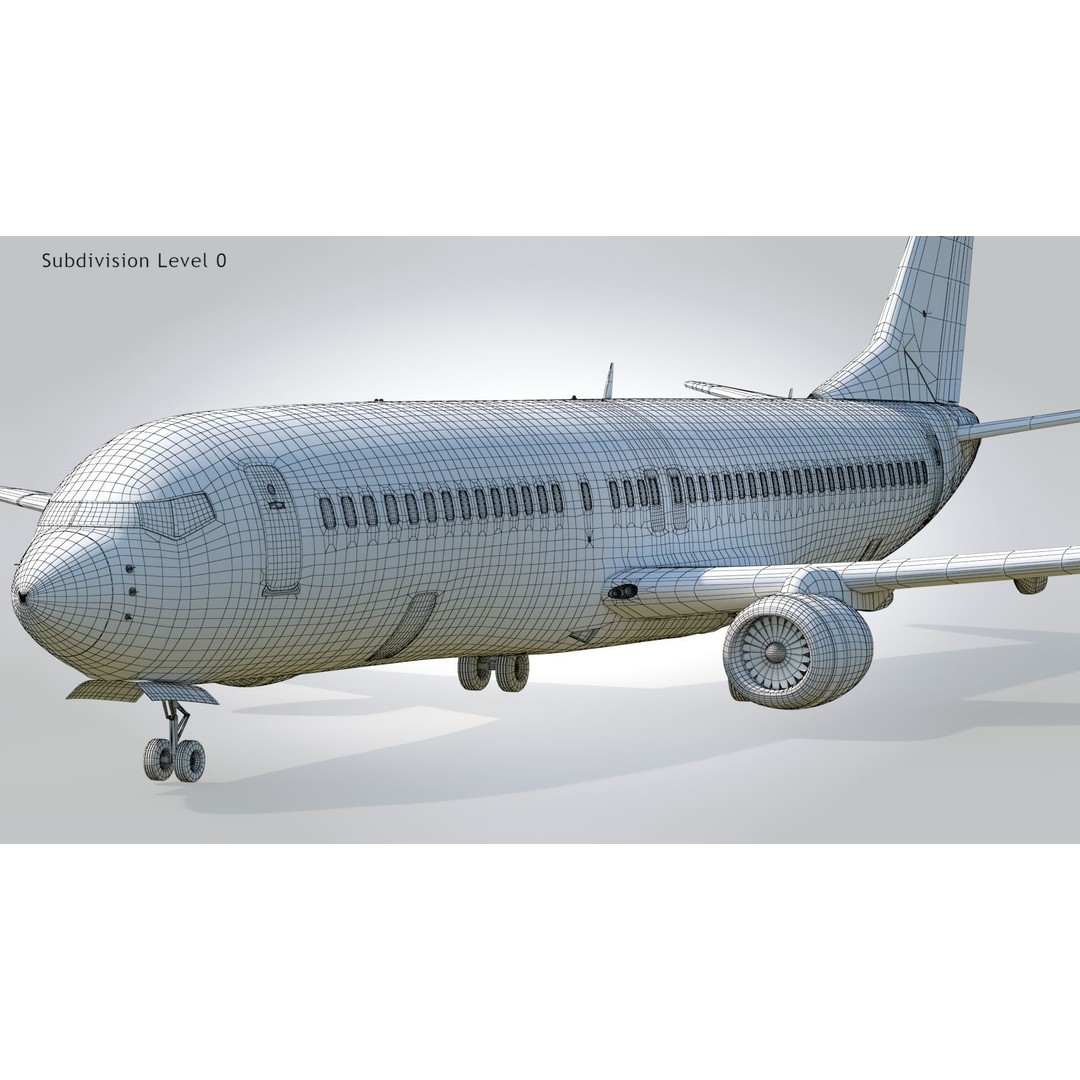 Boeing 737-800 3D Model – Low Poly Game Ready Aircraft, FBX - View 28