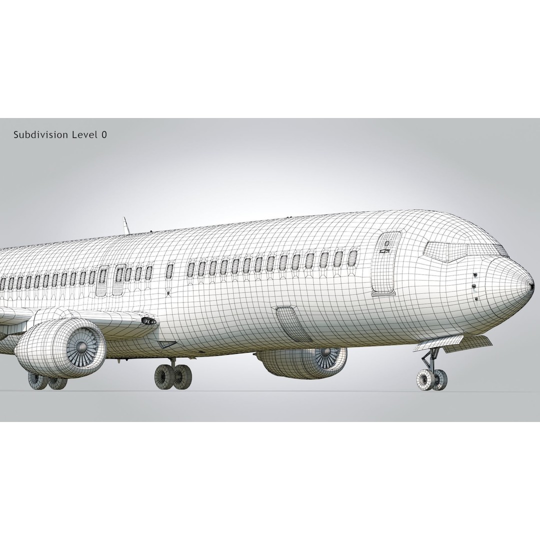 Boeing 737-800 3D Model – Low Poly Game Ready Aircraft, FBX - View 29
