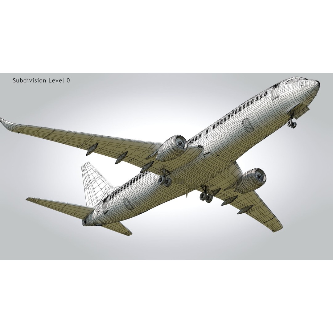 Boeing 737-800 3D Model – Low Poly Game Ready Aircraft, FBX - View 31