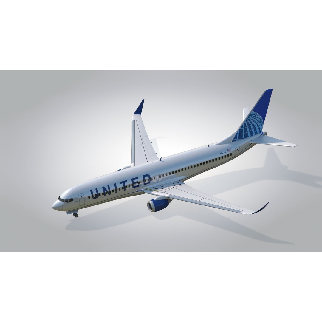 Boeing 737-800 3D Model – Low Poly Game Ready Aircraft, FBX - View 4