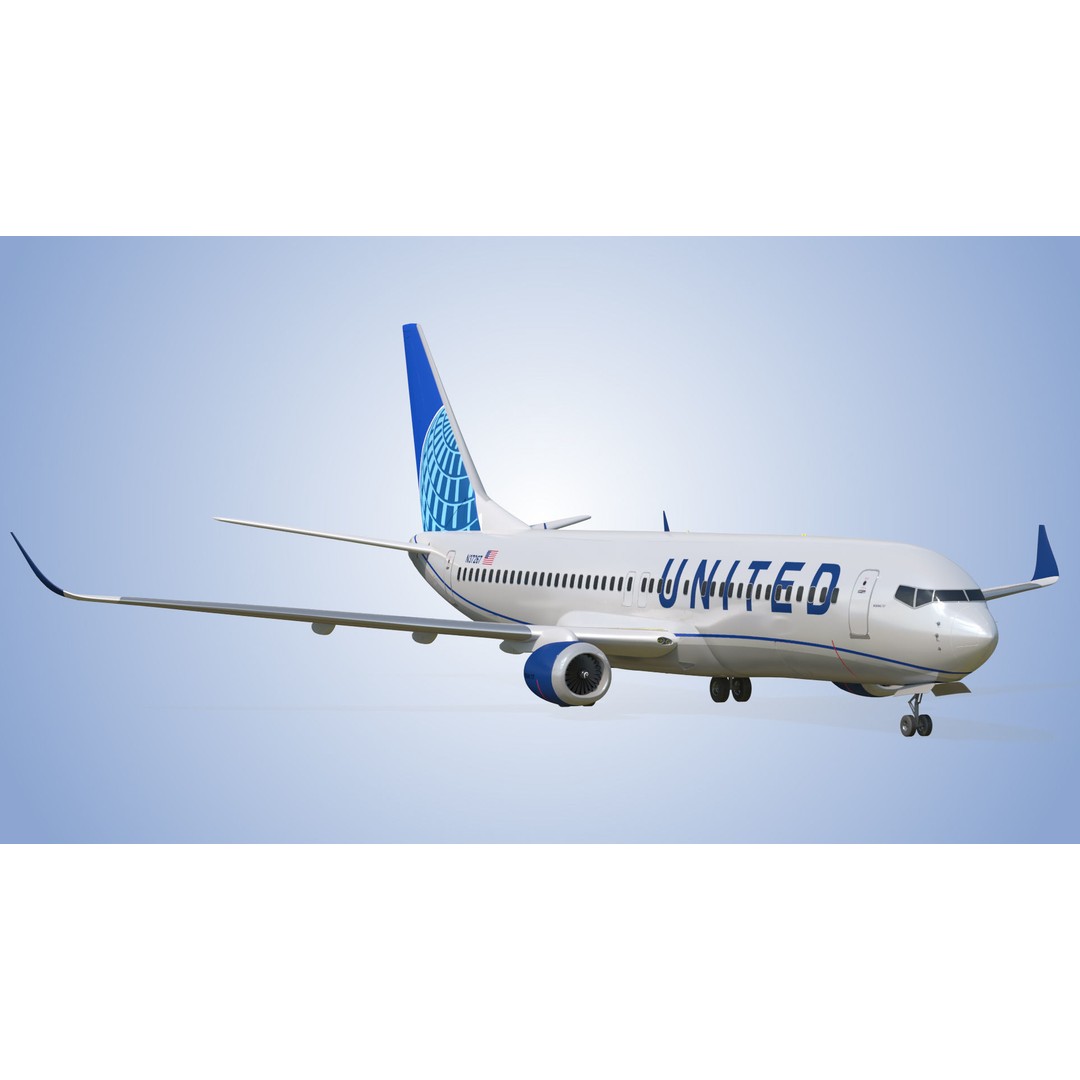 Boeing 737-800 3D Model – Low Poly Game Ready Aircraft, FBX - View 5