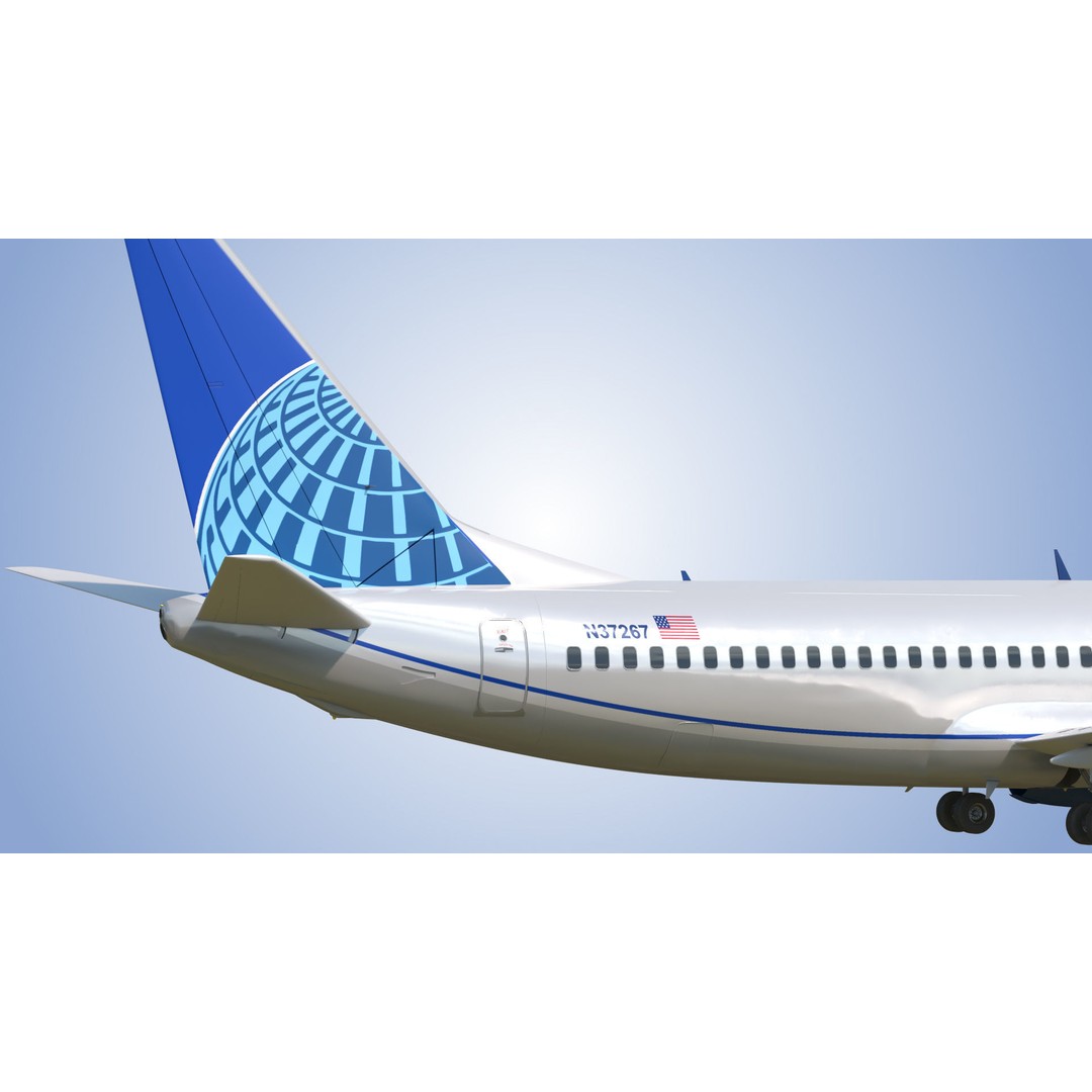 Boeing 737-800 3D Model – Low Poly Game Ready Aircraft, FBX - View 6