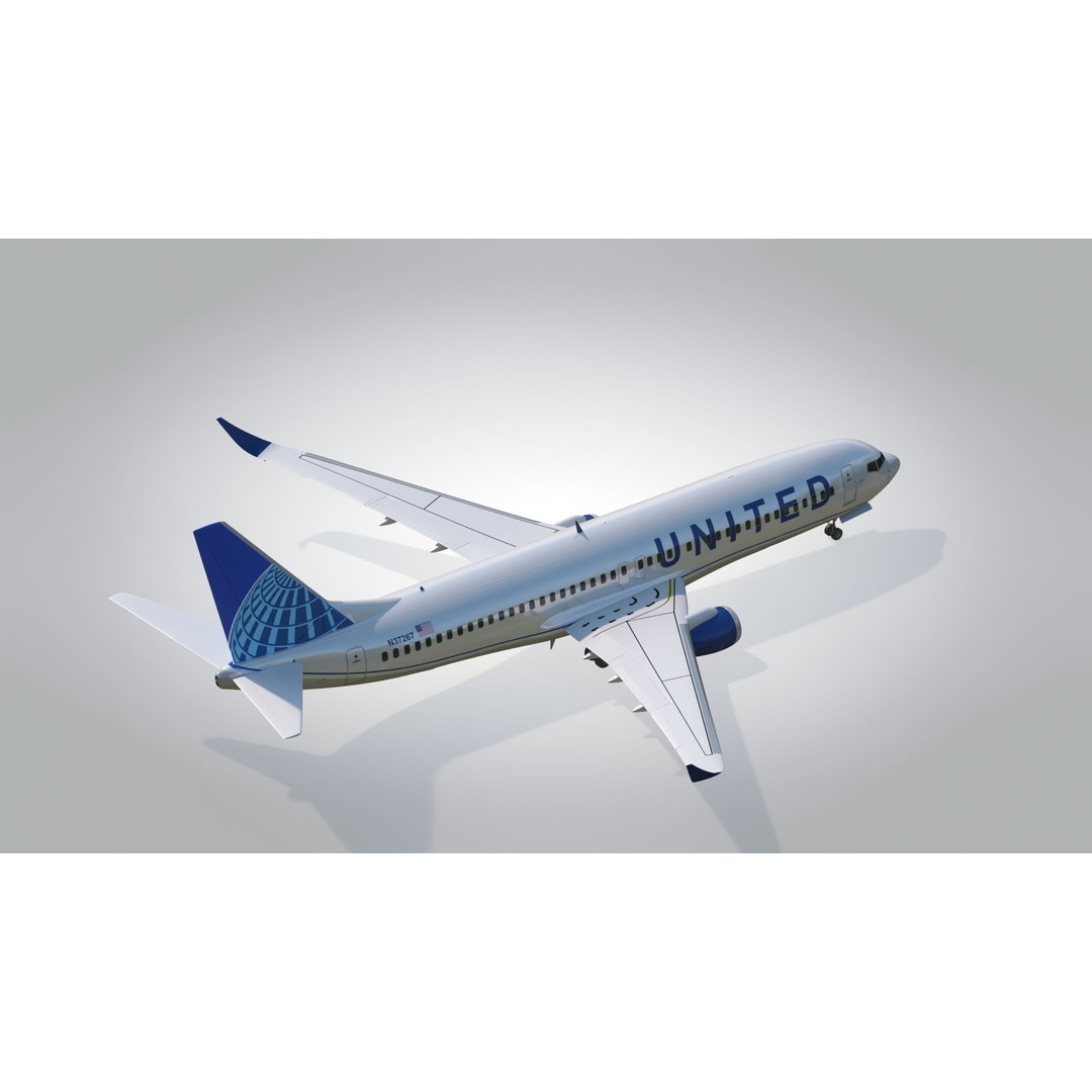 Boeing 737-800 3D Model – Low Poly Game Ready Aircraft, FBX - View 9