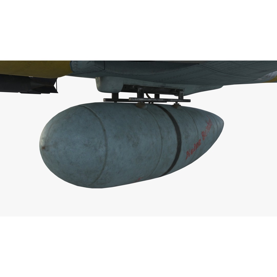 Focke-Wulf Fw 190 3D Model – Low Poly PBR Warplane, FBX - View 10