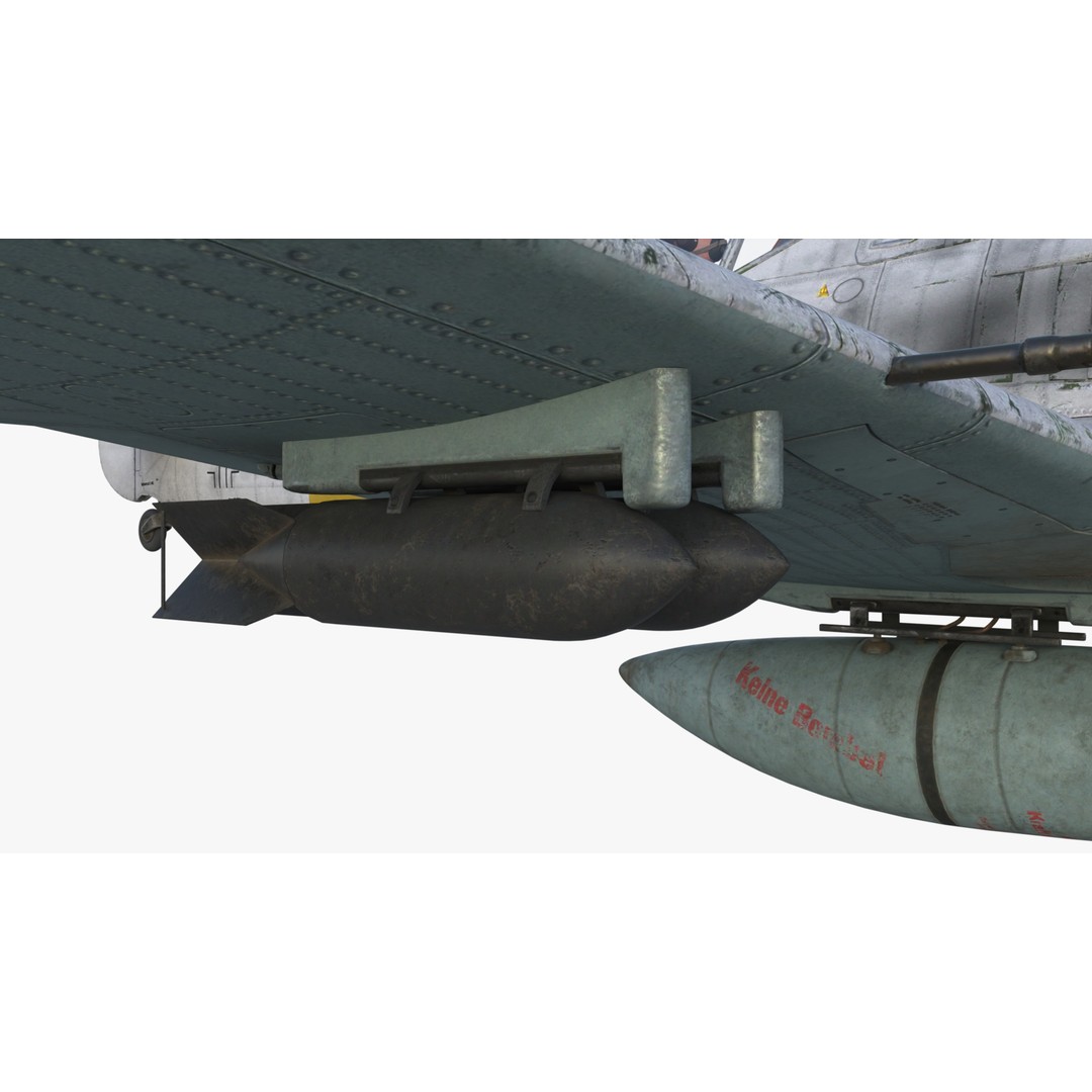 Focke-Wulf Fw 190 3D Model – Low Poly PBR Warplane, FBX - View 7