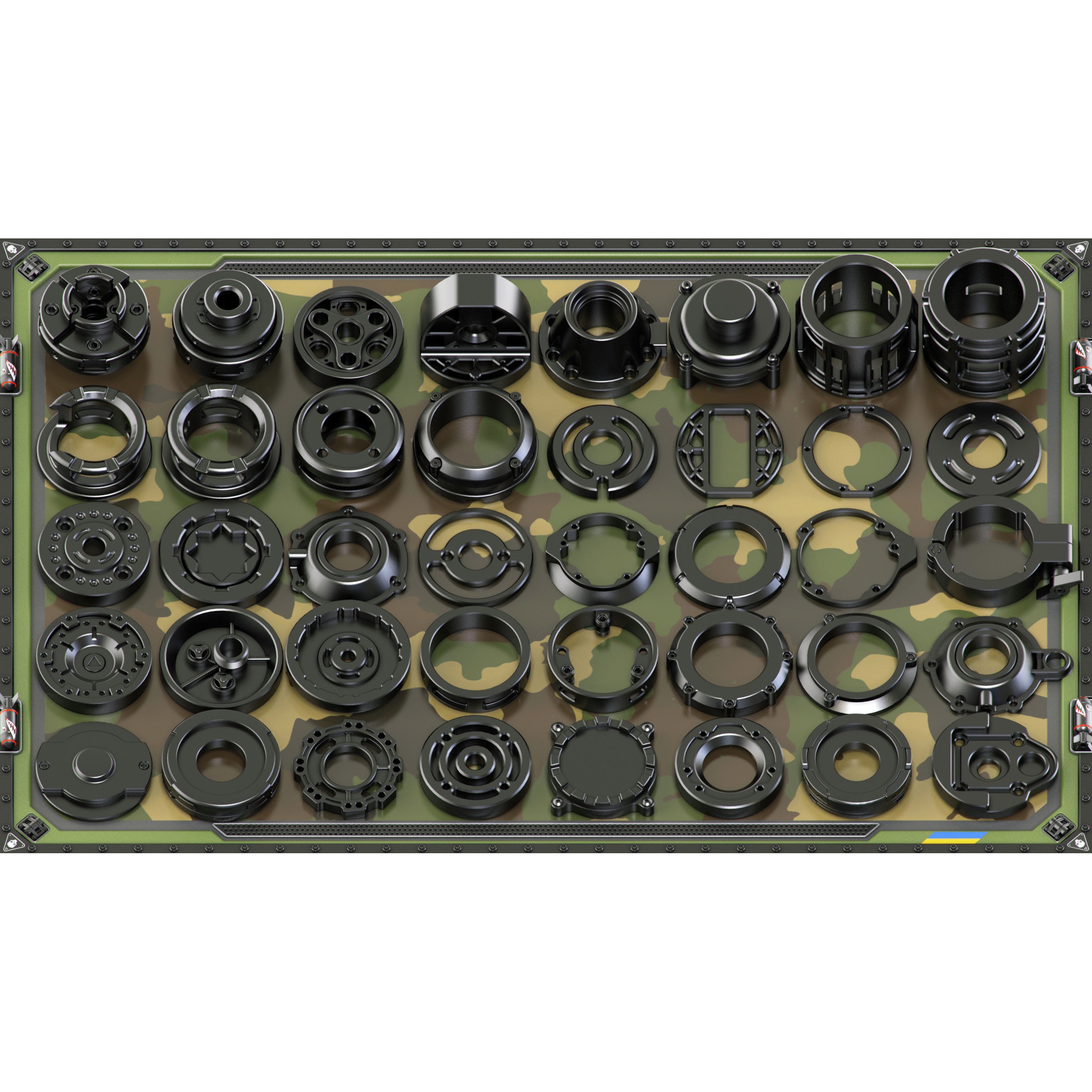 Sci-Fi Hard Surface Mechanical Kitbash - Game-Ready 3D Model