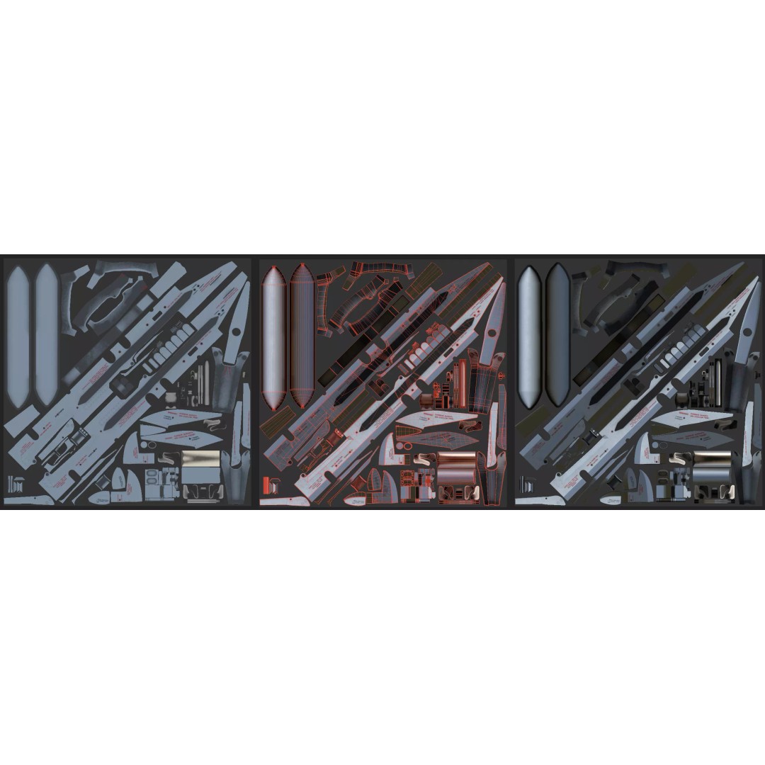AKU-58 Aircraft Ejection Device 3D Model – Low Poly PBR Asset, FBX