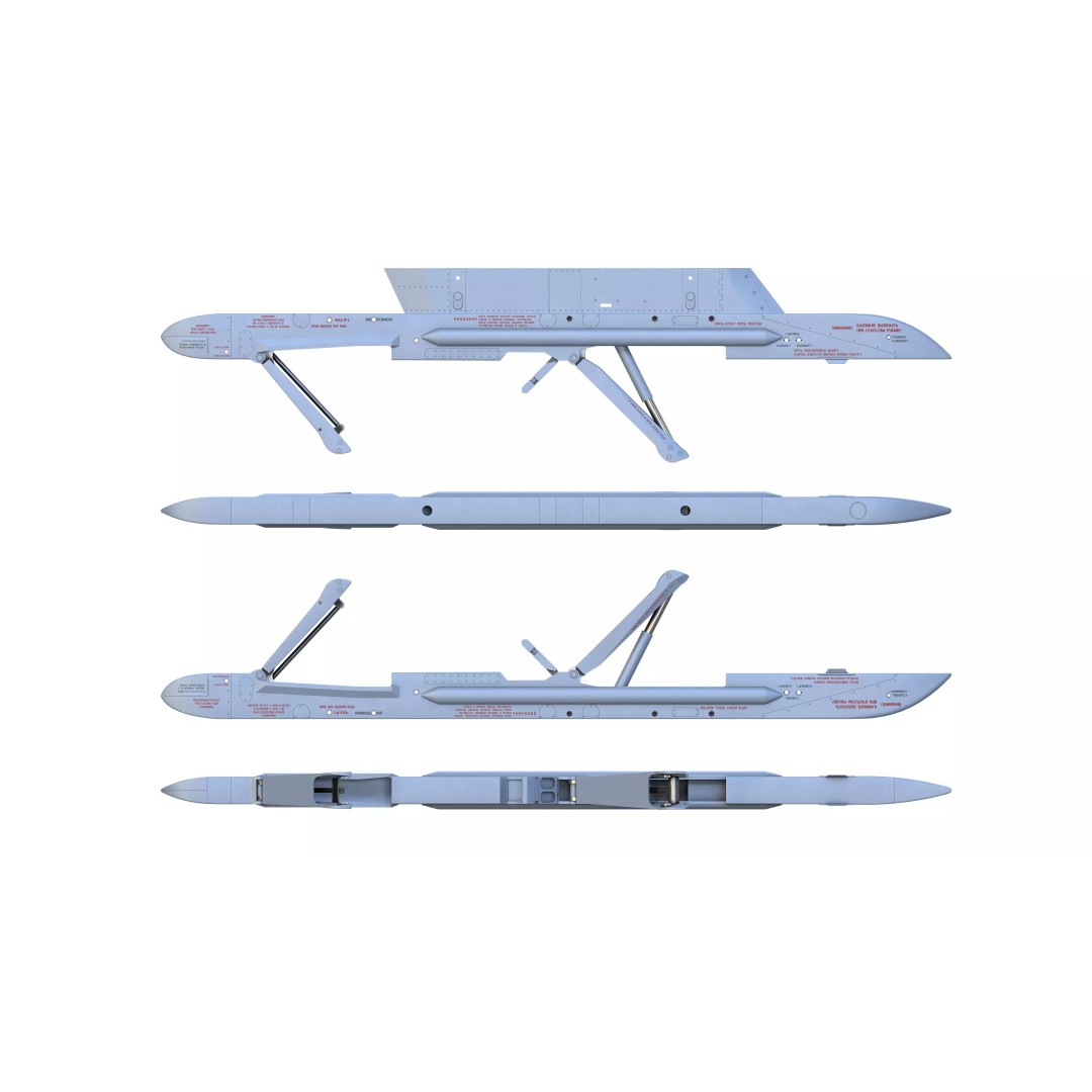 AKU-58 Aircraft Ejection Device 3D Model – Low Poly PBR Asset, FBX - View 16