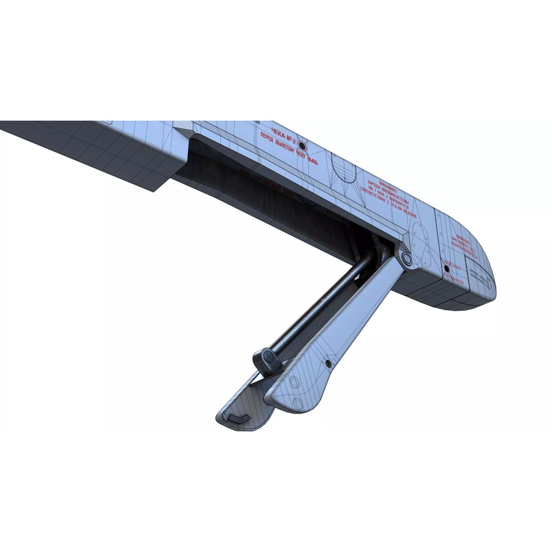 AKU-58 Aircraft Ejection Device 3D Model – Low Poly PBR Asset, FBX - View 21