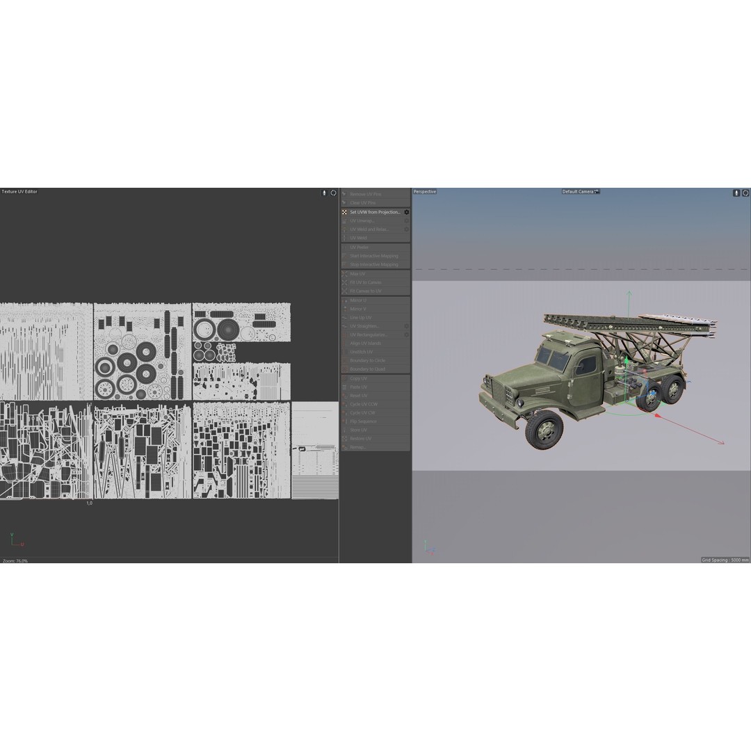 Katyusha Rocket Launcher 3D Model – Low Poly Game Asset, FBX - View 12