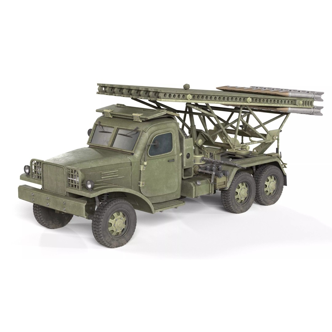 Katyusha Rocket Launcher 3D Model – Low Poly Game Asset, FBX - View 2