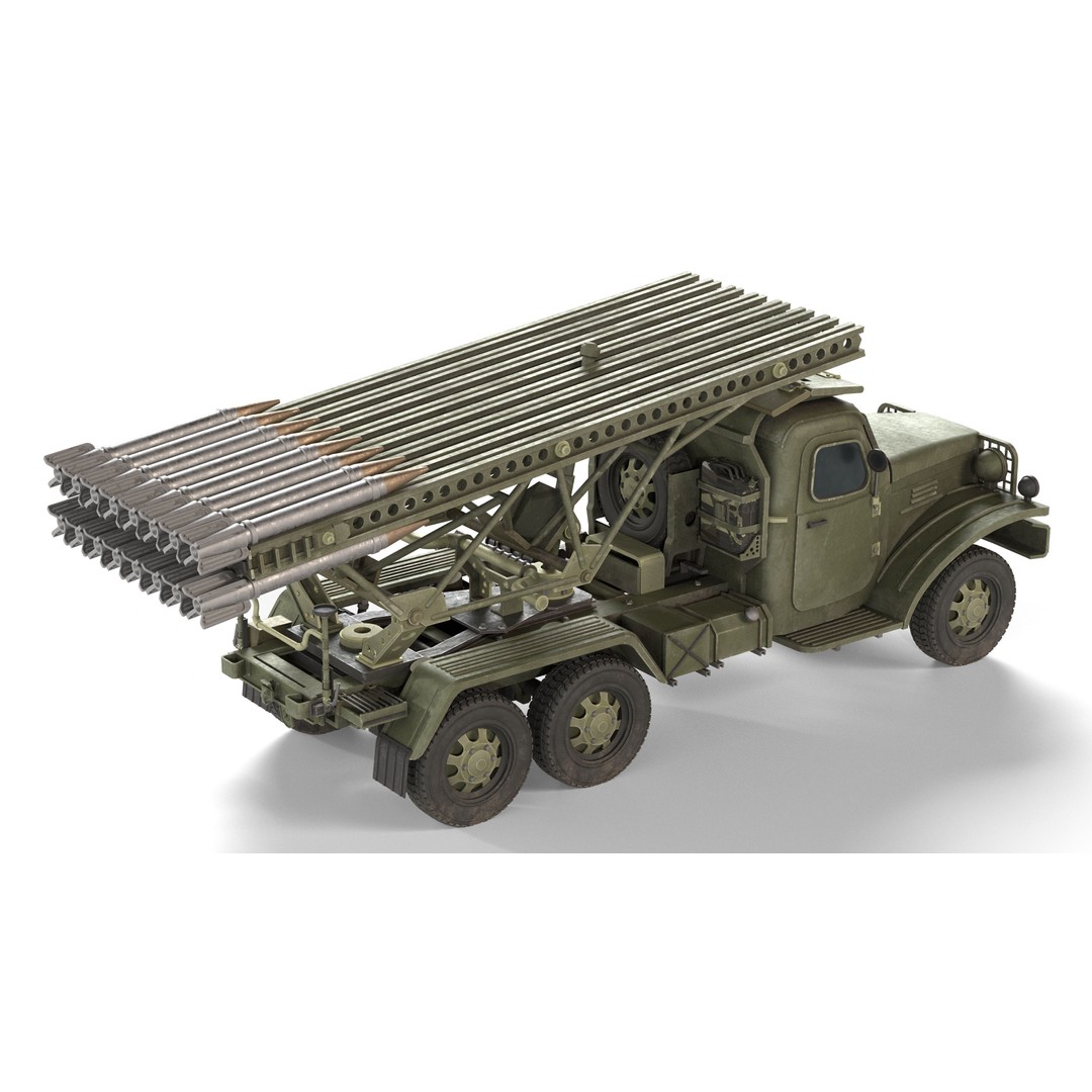 Katyusha Rocket Launcher 3D Model – Low Poly Game Asset, FBX - View 3