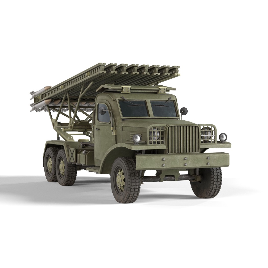 Katyusha Rocket Launcher 3D Model – Low Poly Game Asset, FBX - View 4