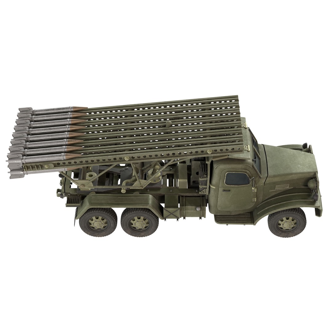 Katyusha Rocket Launcher 3D Model – Low Poly Game Asset, FBX - View 5