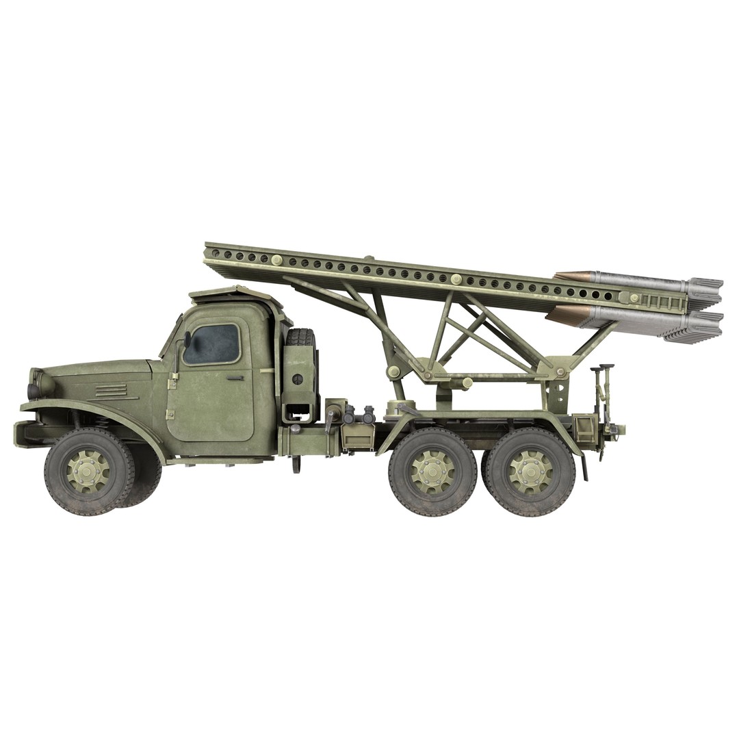 Katyusha Rocket Launcher 3D Model – Low Poly Game Asset, FBX - View 6