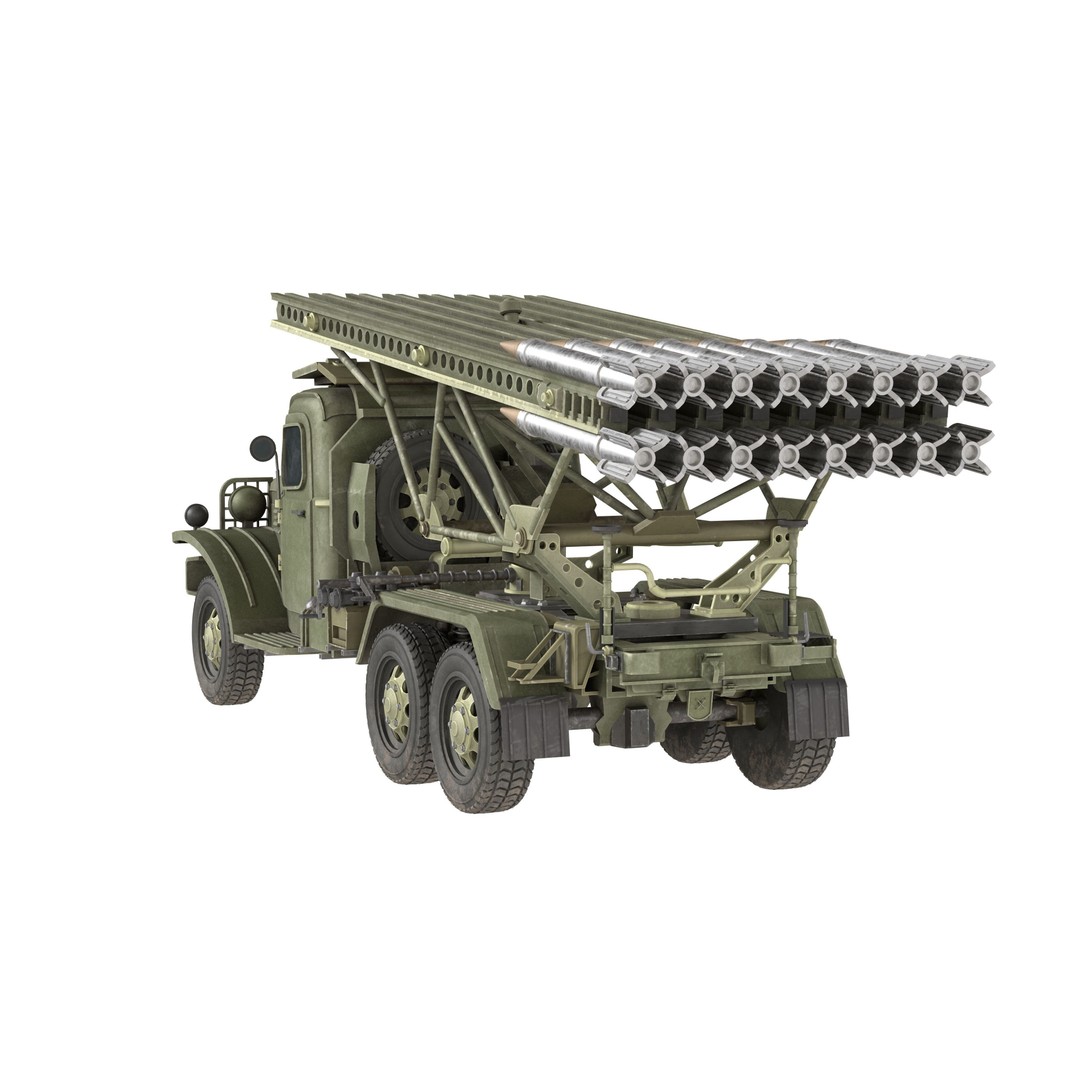Katyusha Rocket Launcher 3D Model – Low Poly Game Asset, FBX - View 7