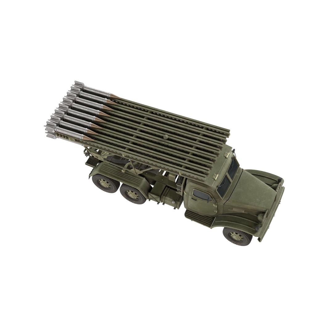 Katyusha Rocket Launcher 3D Model – Low Poly Game Asset, FBX - View 8