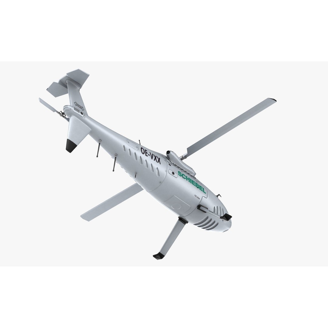 Camcopter S-100 3D Model – Low Poly Game Ready Aerial Vehicle, FBX - View 12