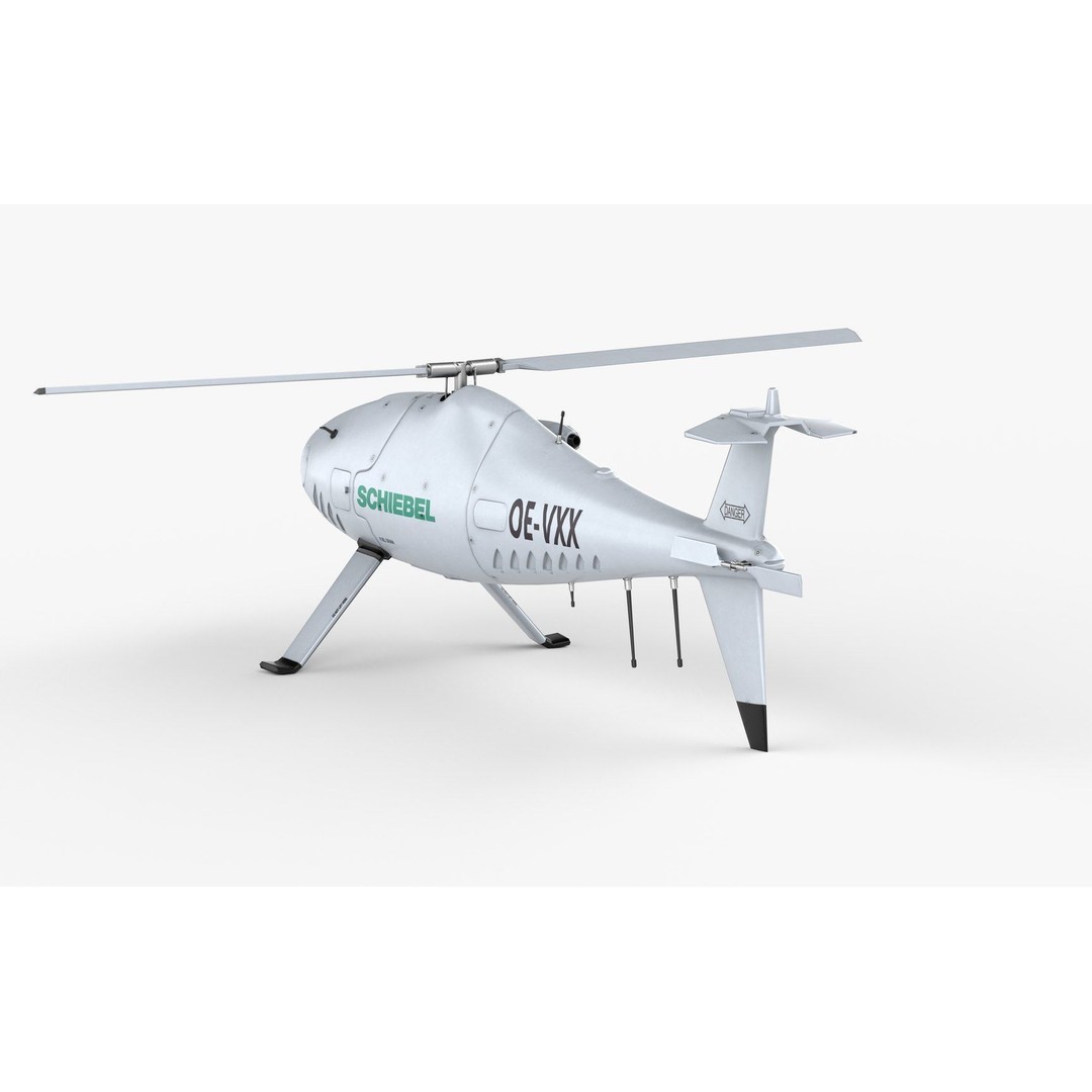 Camcopter S-100 3D Model – Low Poly Game Ready Aerial Vehicle, FBX - View 3