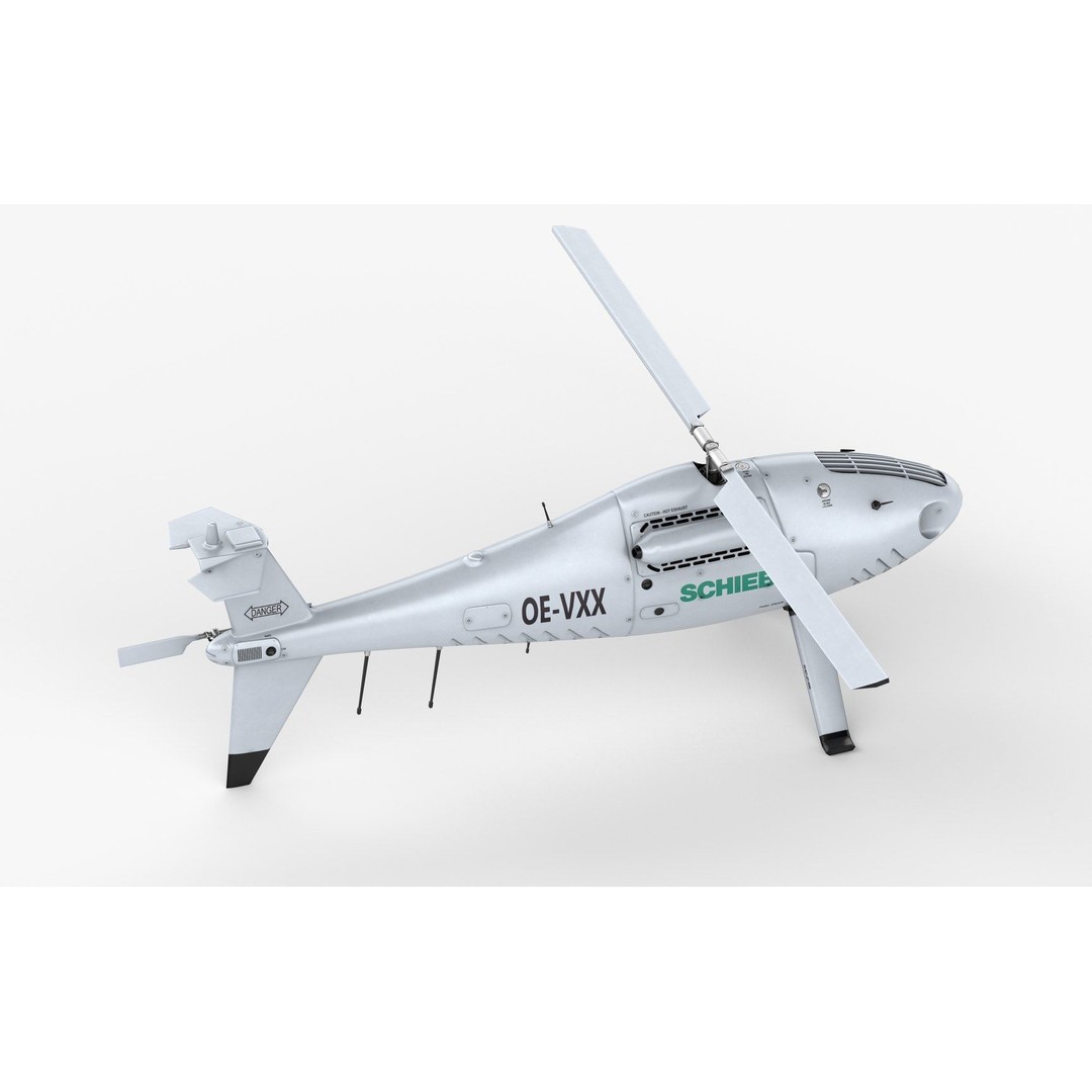 Camcopter S-100 3D Model – Low Poly Game Ready Aerial Vehicle, FBX - View 4