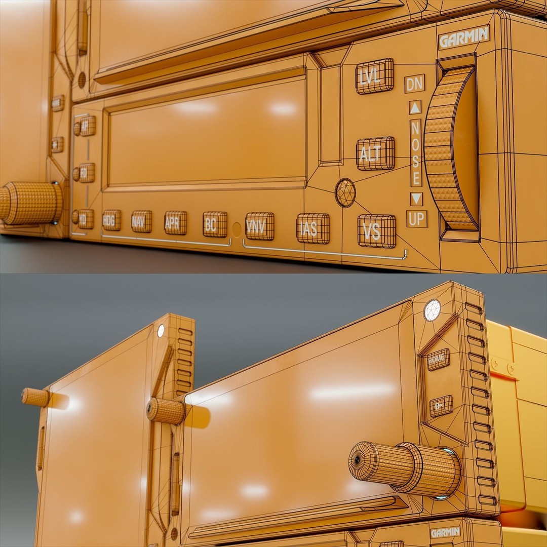 Aircraft Navigation 3D Model – Low Poly PBR Asset for Simulators - View 16