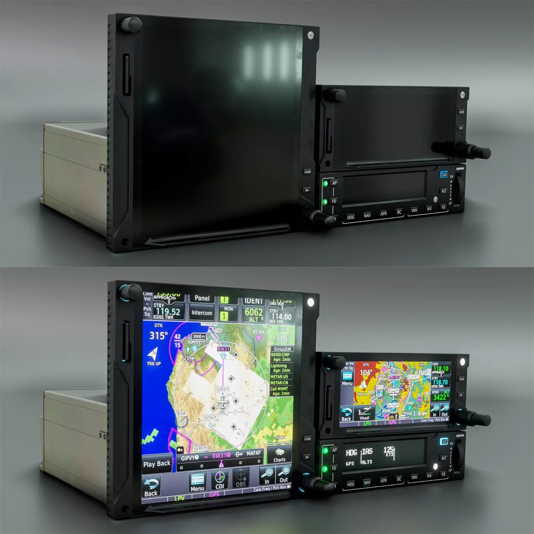 Aircraft Navigation 3D Model – Low Poly PBR Asset for Simulators - View 2