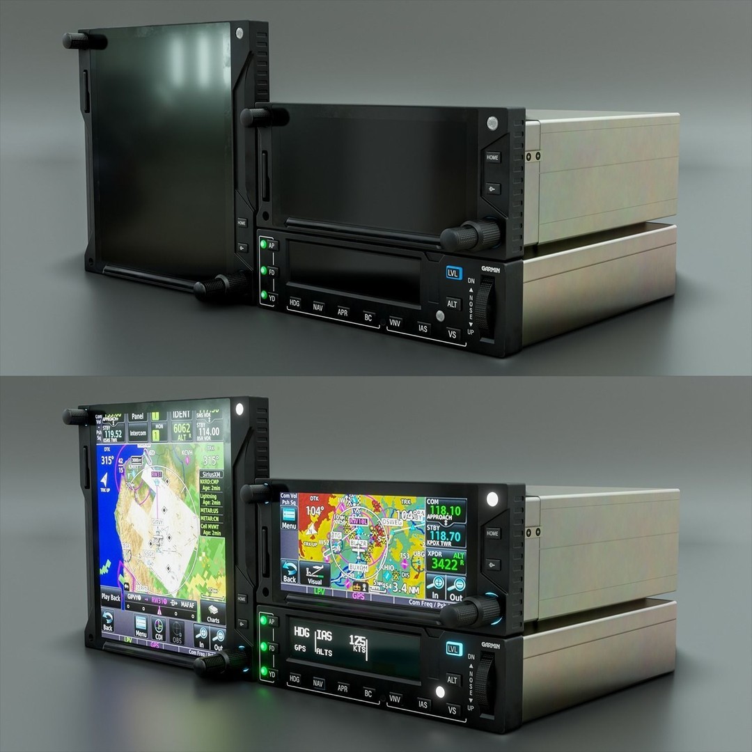 Aircraft Navigation 3D Model – Low Poly PBR Asset for Simulators - View 3