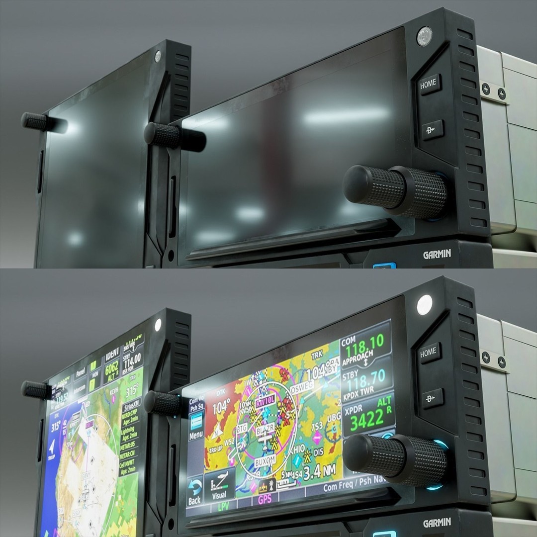 Aircraft Navigation 3D Model – Low Poly PBR Asset for Simulators - View 6