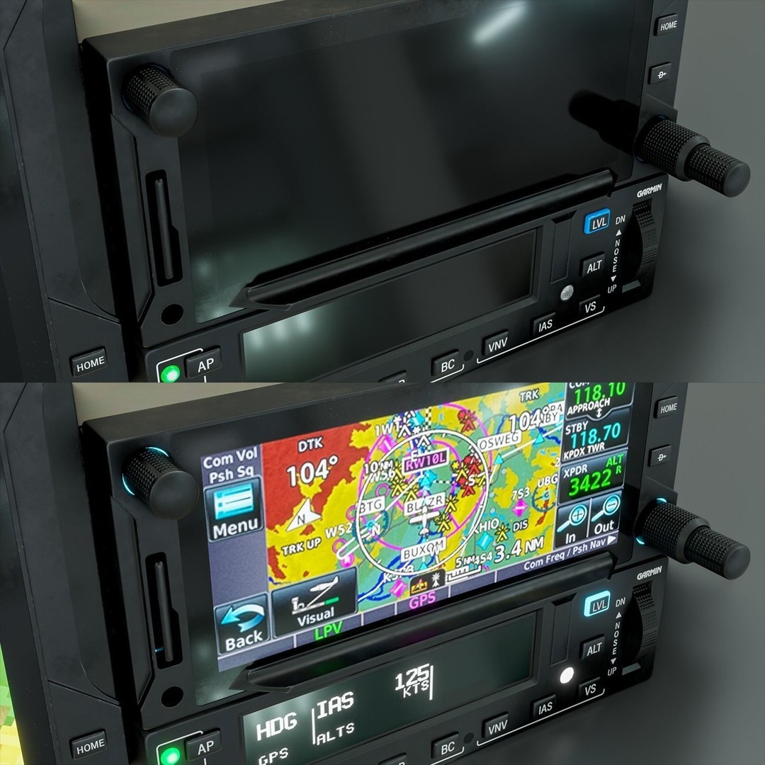 Aircraft Navigation 3D Model – Low Poly PBR Asset for Simulators - View 7