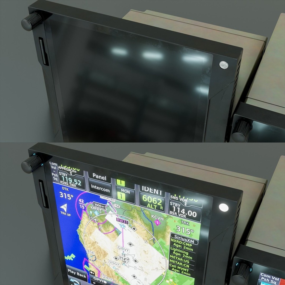 Aircraft Navigation 3D Model – Low Poly PBR Asset for Simulators - View 8