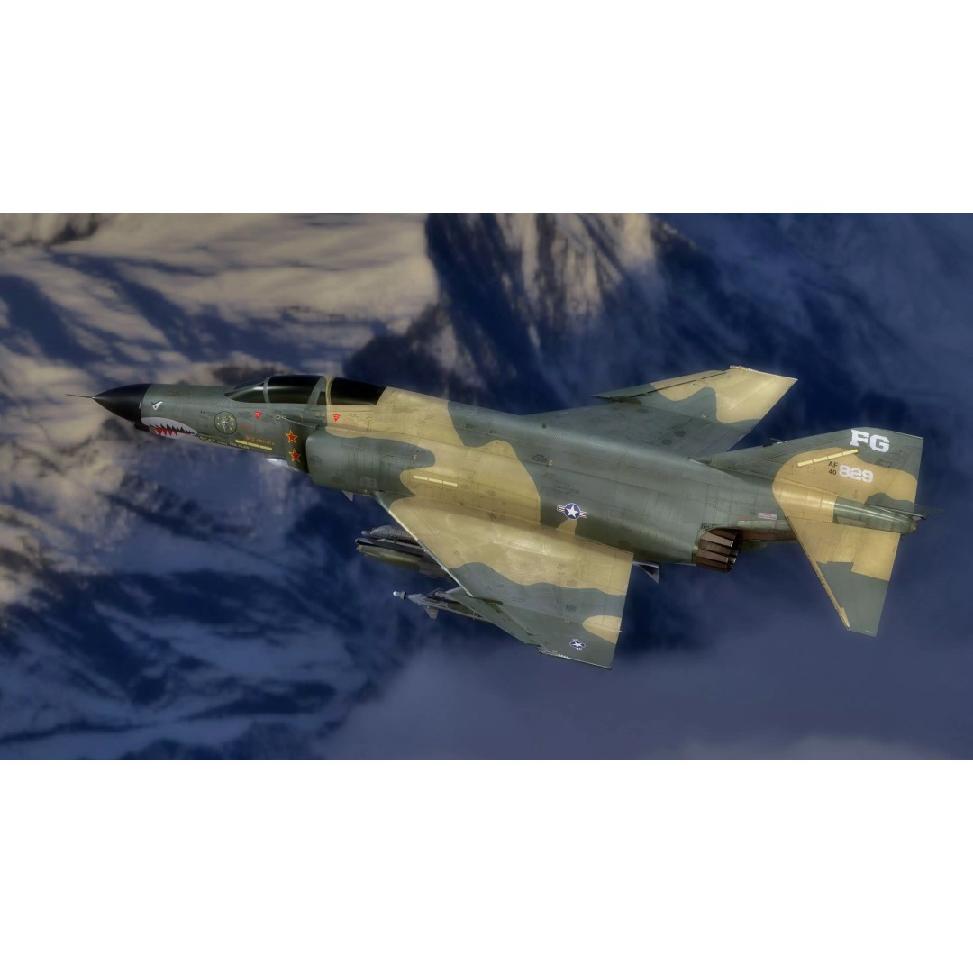 F4 Phantom 2 3D Model – Low Poly Rigged Aircraft with Changeable Decals - View 2