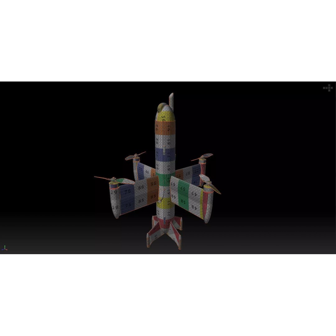 Ukrainian Interceptor Drone Octopus 3D Model – Low Poly Game Ready, PBR - View 17