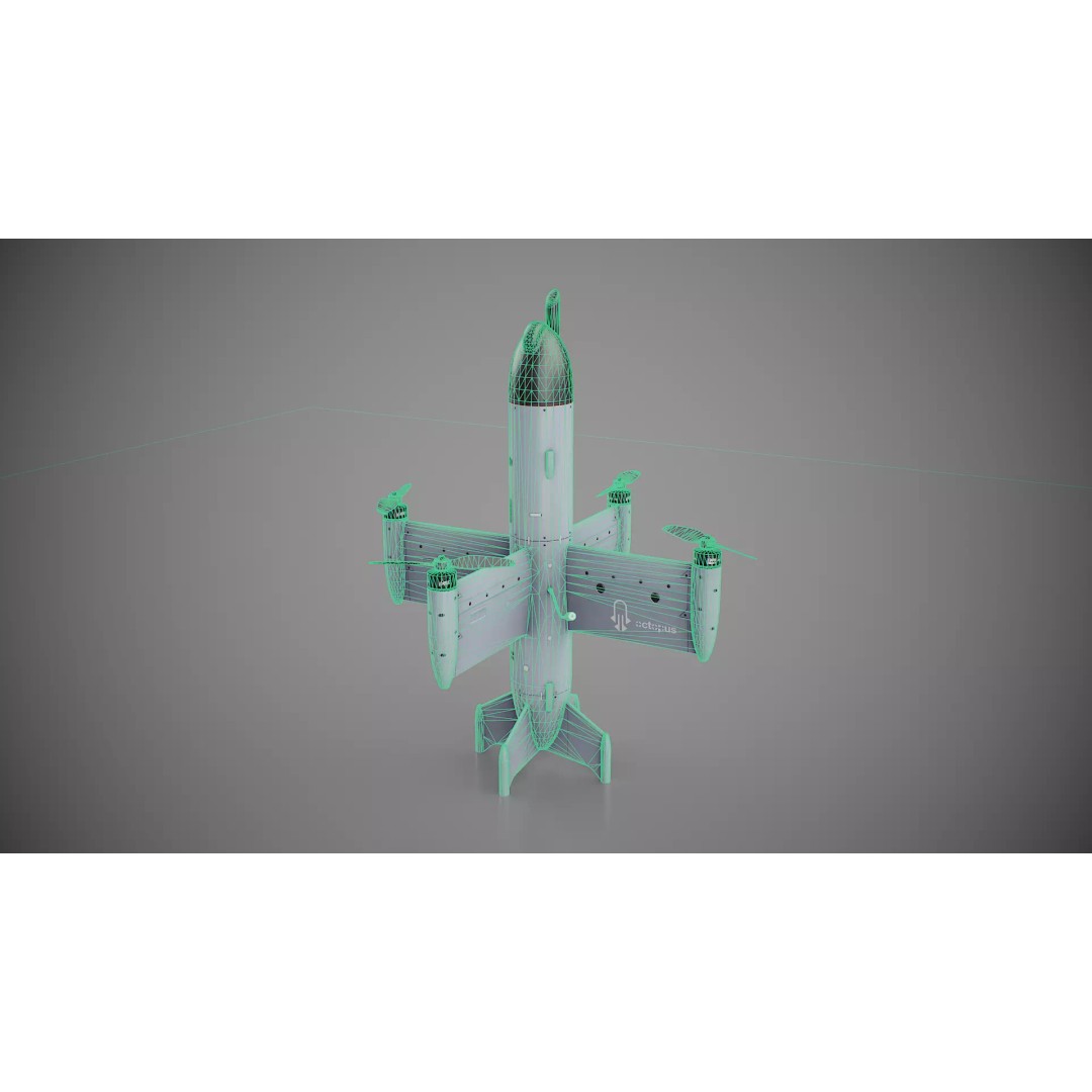 Ukrainian Interceptor Drone Octopus 3D Model – Low Poly Game Ready, PBR - View 6