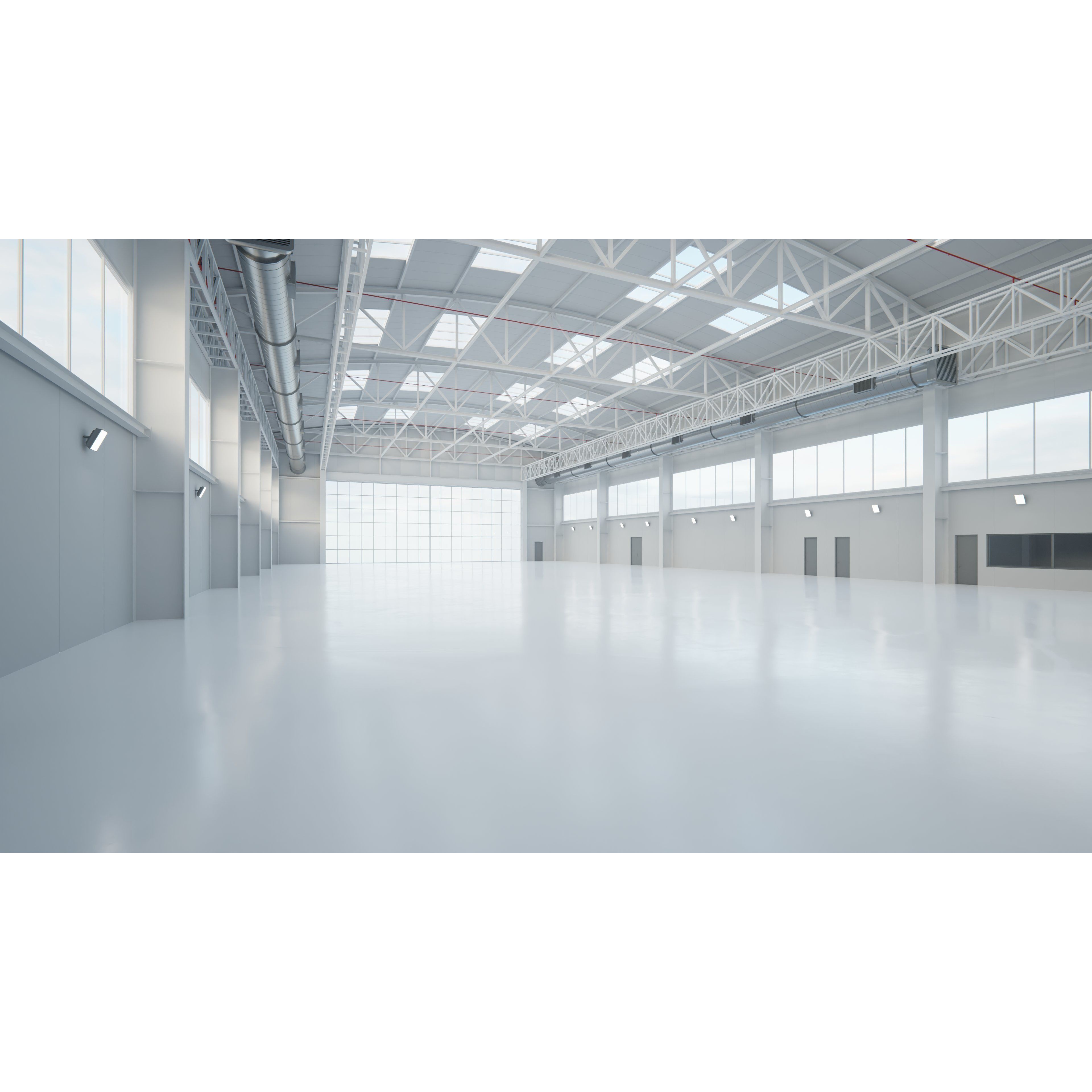 Airplane Hangar Interior - Low-Poly Game-Ready 3D Model - View 10