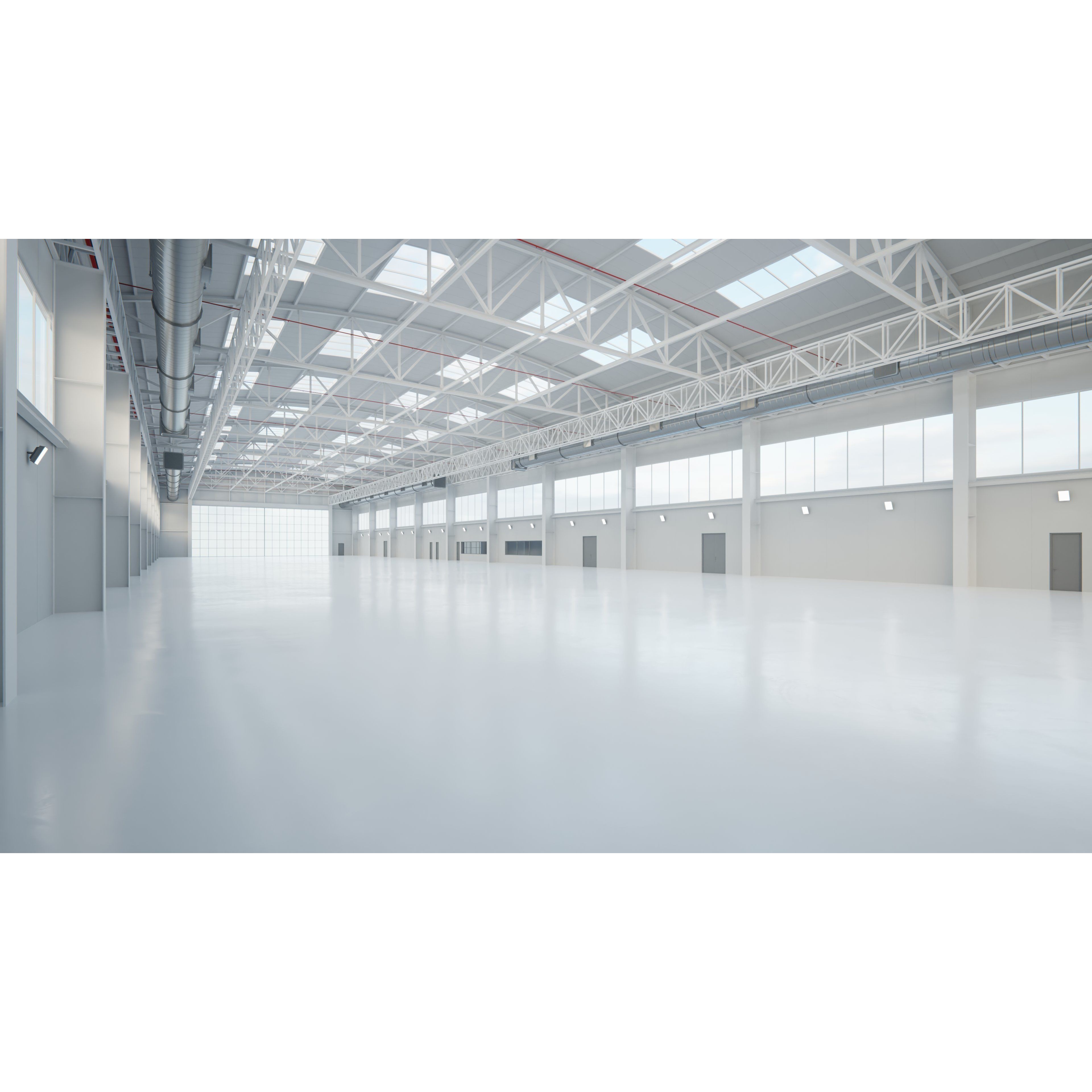 Airplane Hangar Interior - Low-Poly Game-Ready 3D Model - View 11