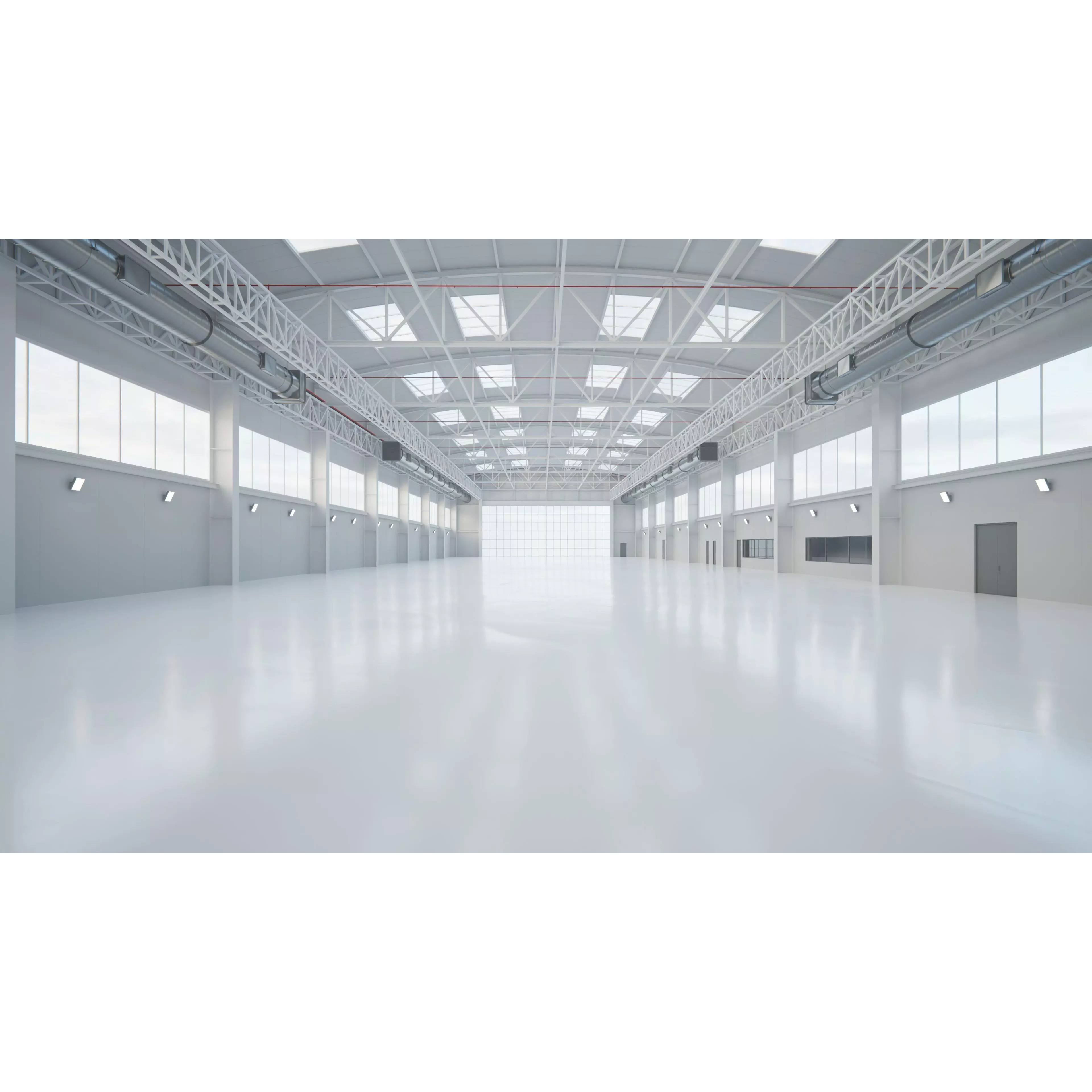 Airplane Hangar Interior - Low-Poly Game-Ready 3D Model - View 2
