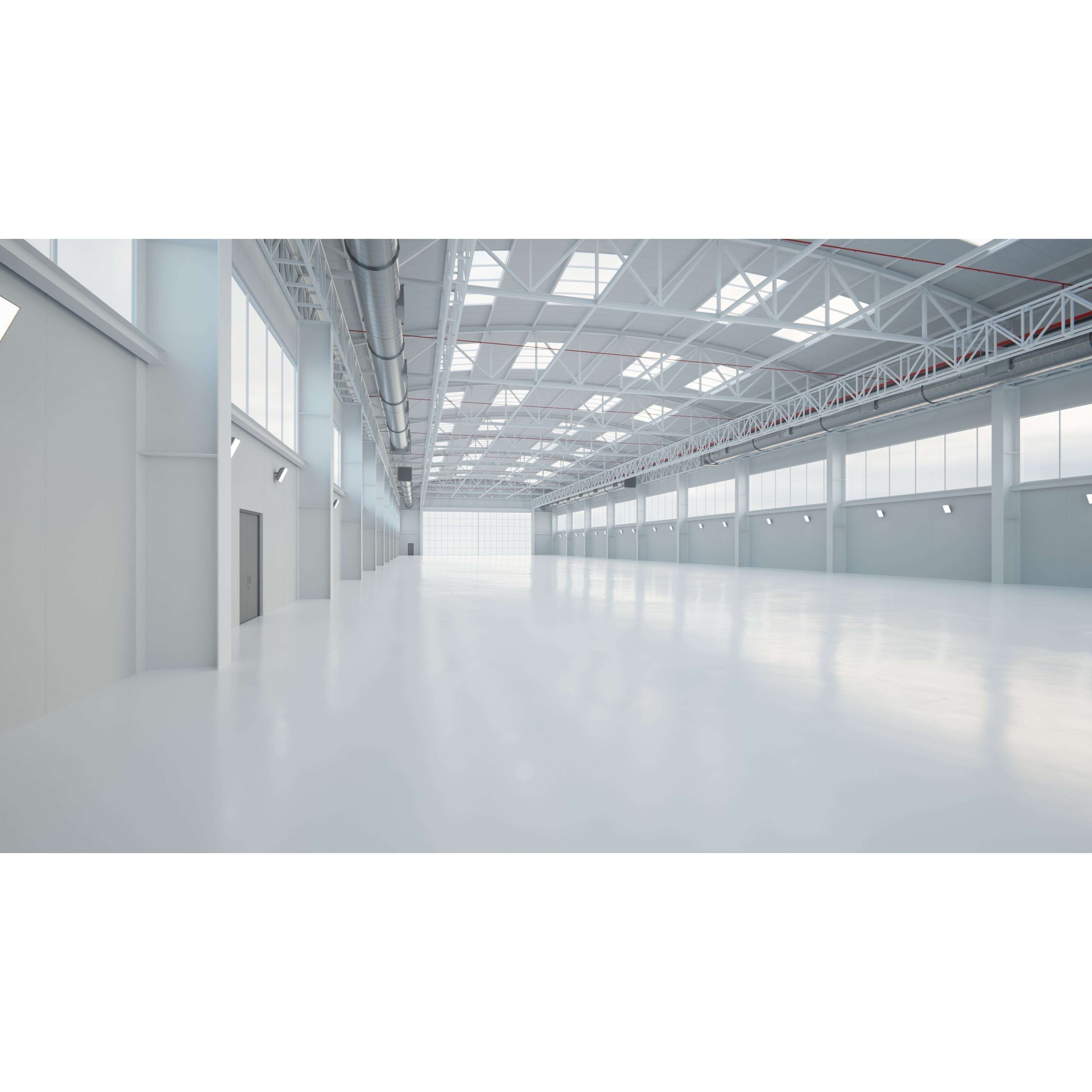 Airplane Hangar Interior - Low-Poly Game-Ready 3D Model - View 5
