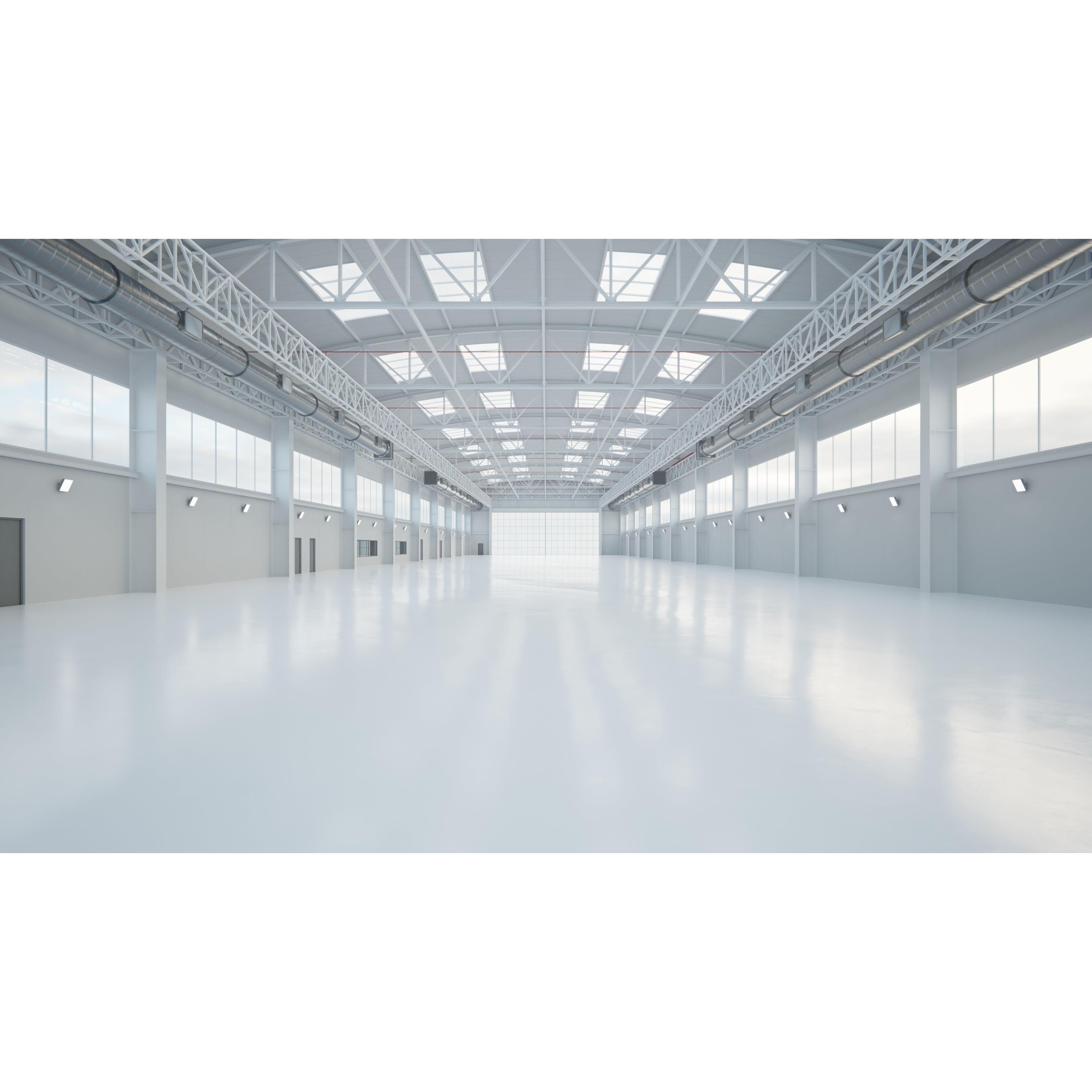 Airplane Hangar Interior - Low-Poly Game-Ready 3D Model - View 6